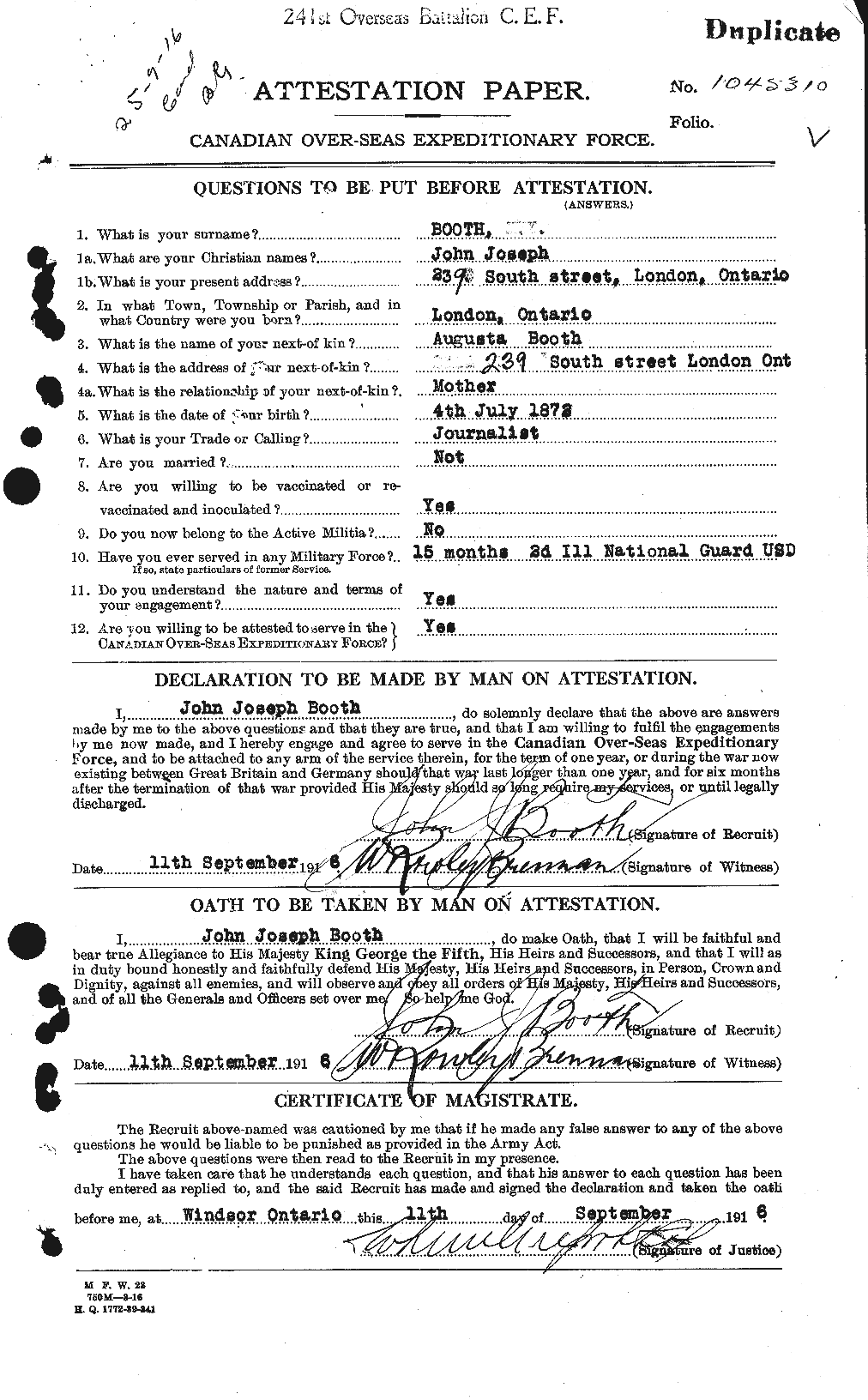 Personnel Records of the First World War - CEF 250932a