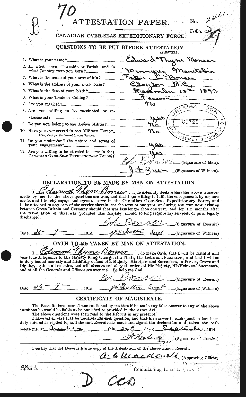 Personnel Records of the First World War - CEF 251162a