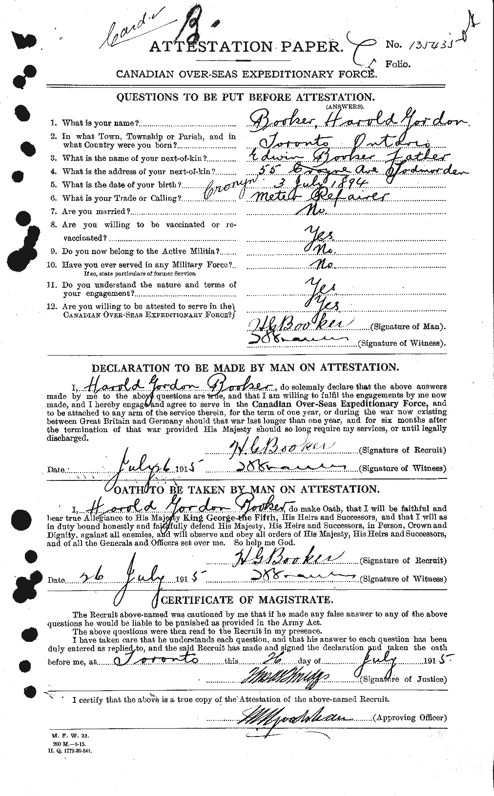 Personnel Records of the First World War - CEF 251248a