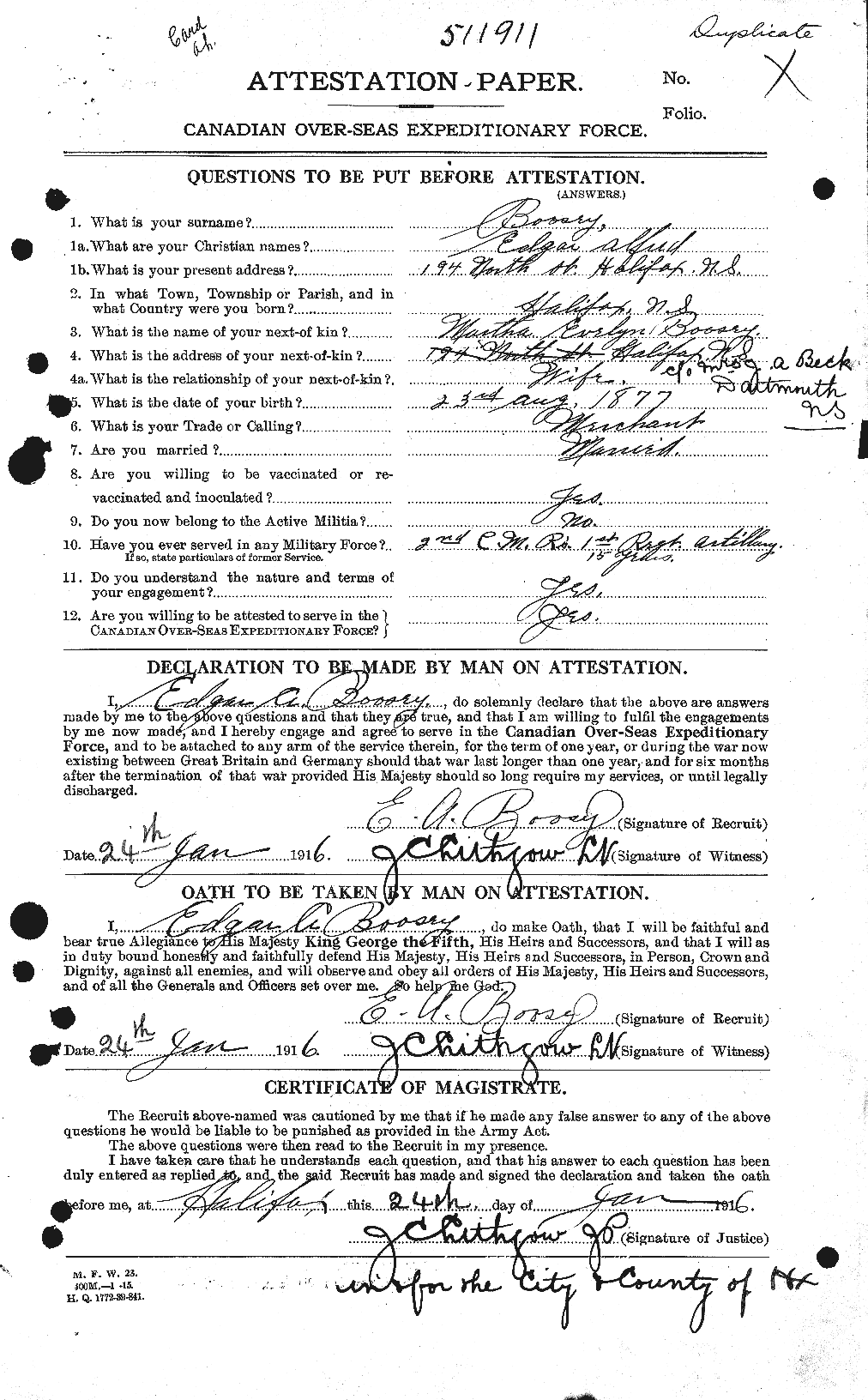 Personnel Records of the First World War - CEF 251390a