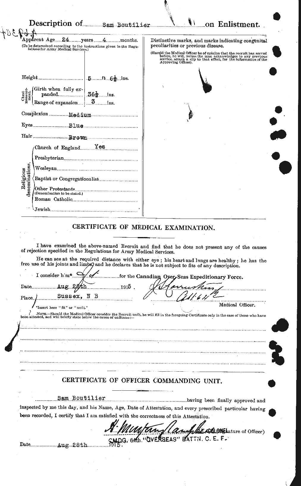 Personnel Records of the First World War - CEF 251755b