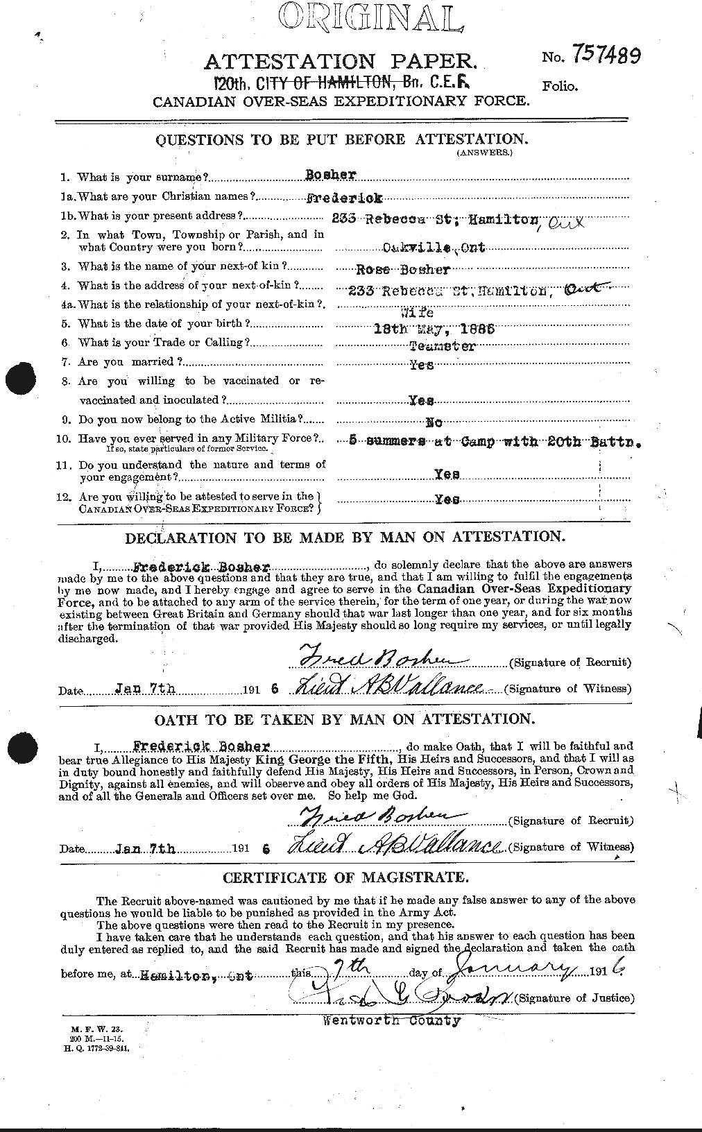 Personnel Records of the First World War - CEF 251772a