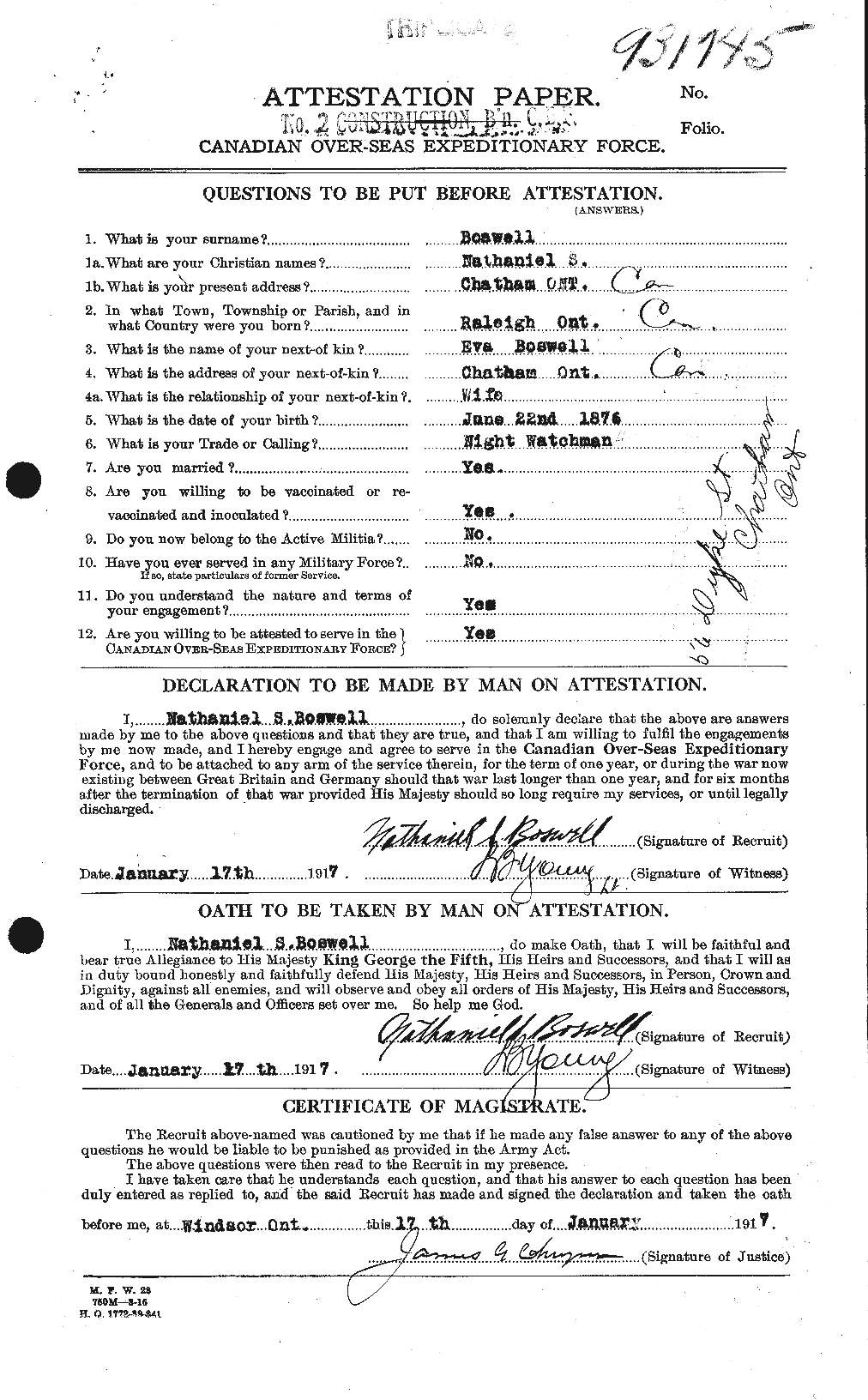 Personnel Records of the First World War - CEF 251950a