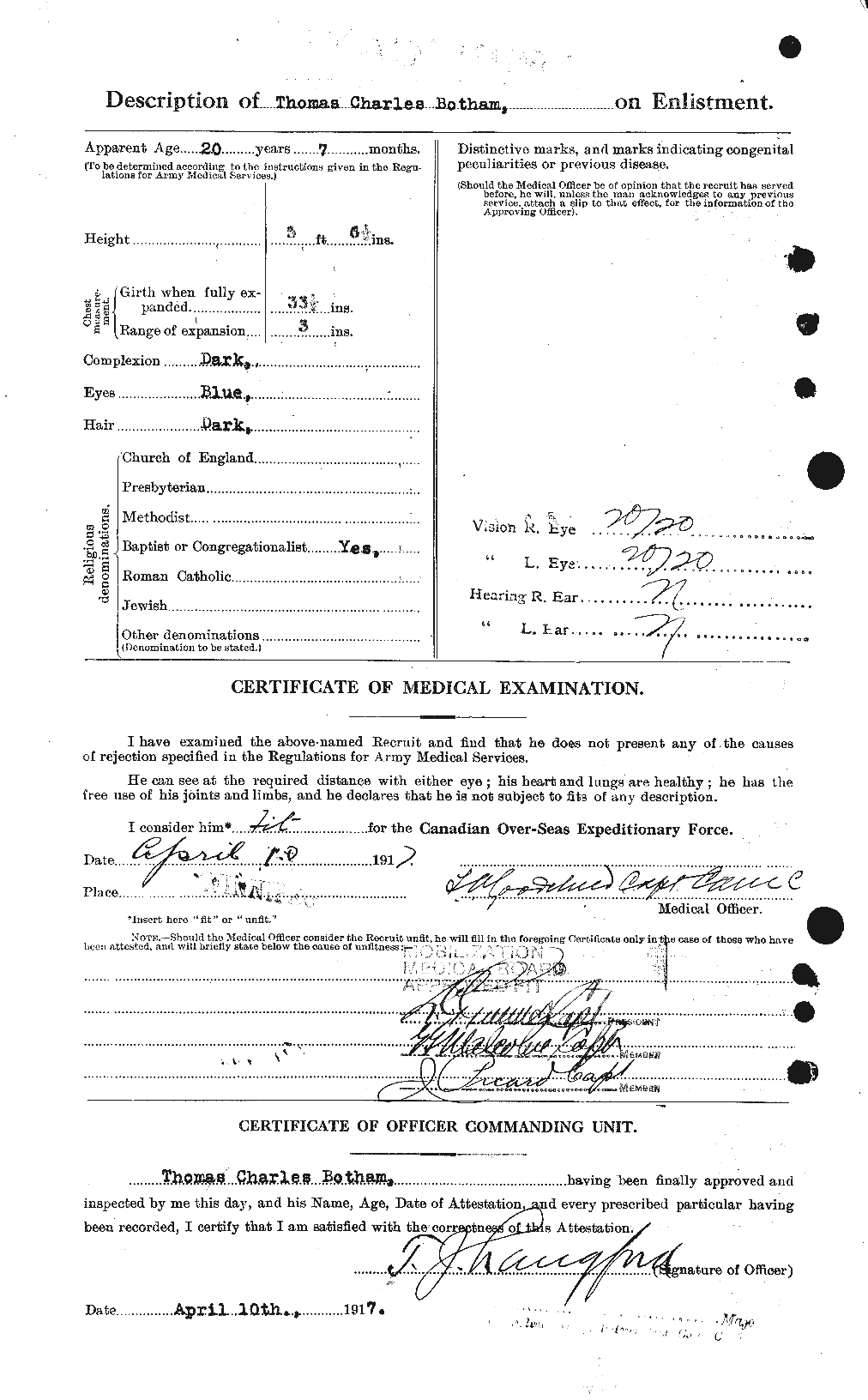 Personnel Records of the First World War - CEF 251997b