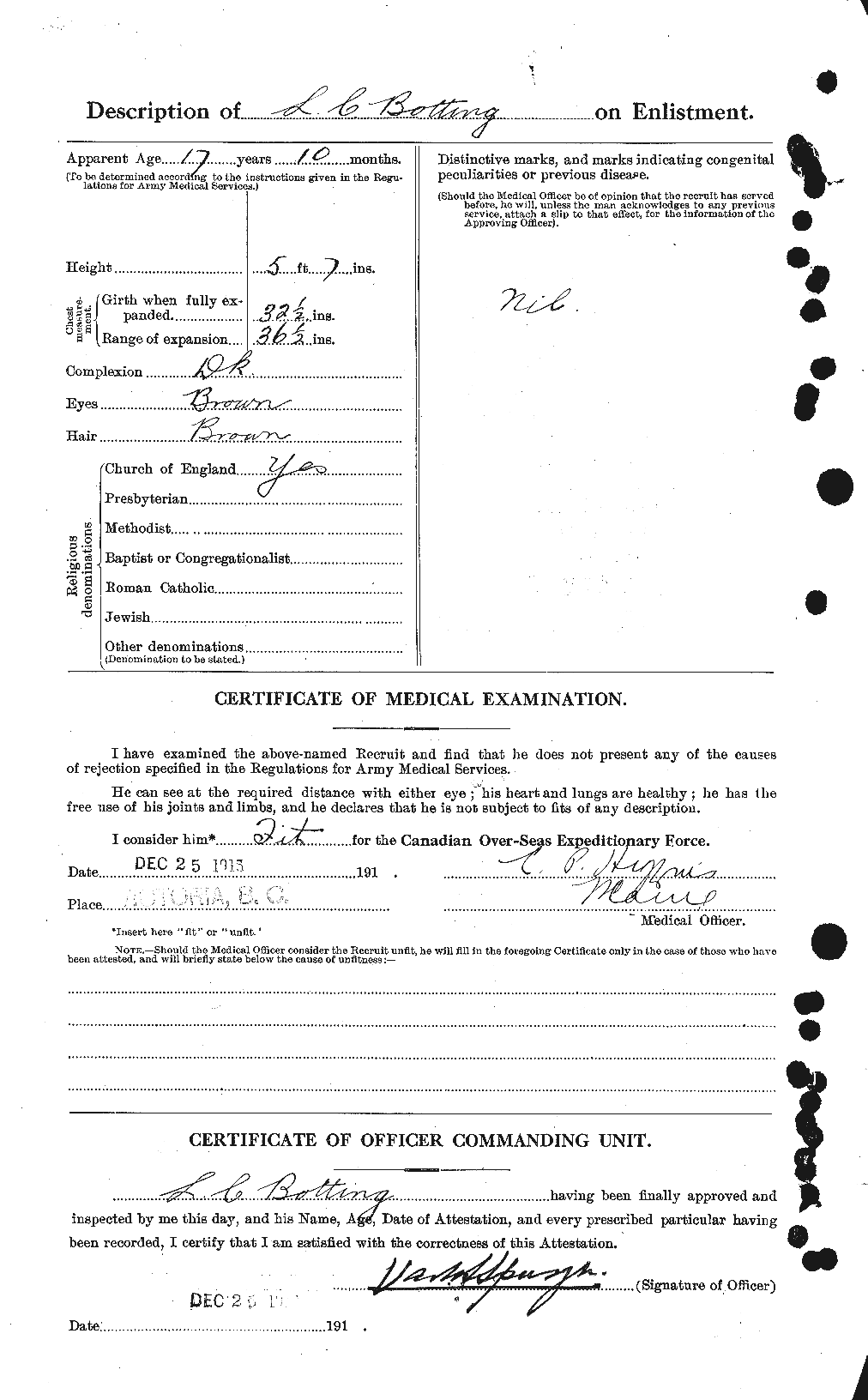 Personnel Records of the First World War - CEF 252098b