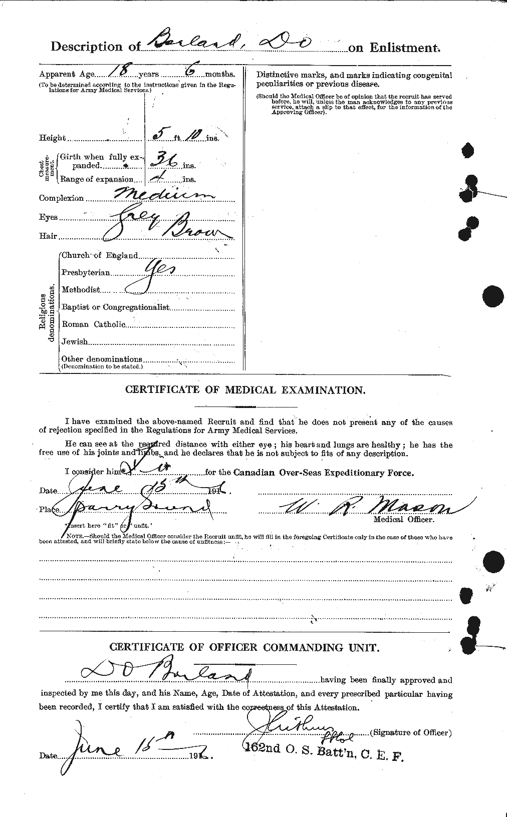 Personnel Records of the First World War - CEF 252430b