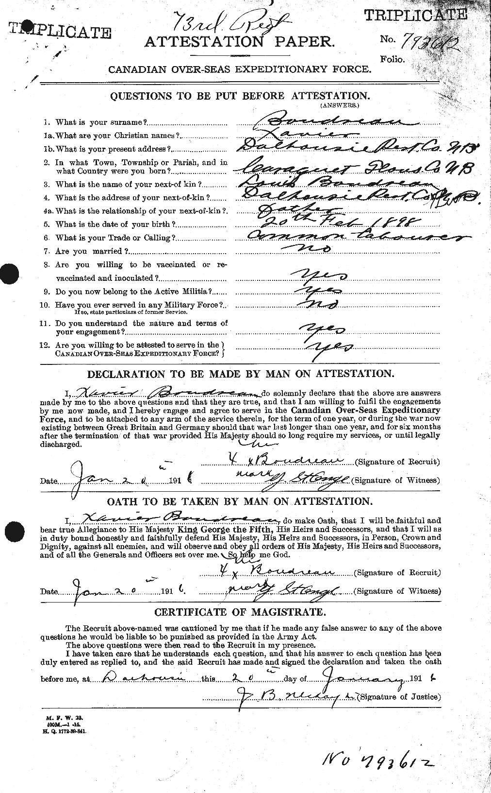 Personnel Records of the First World War - CEF 252579a