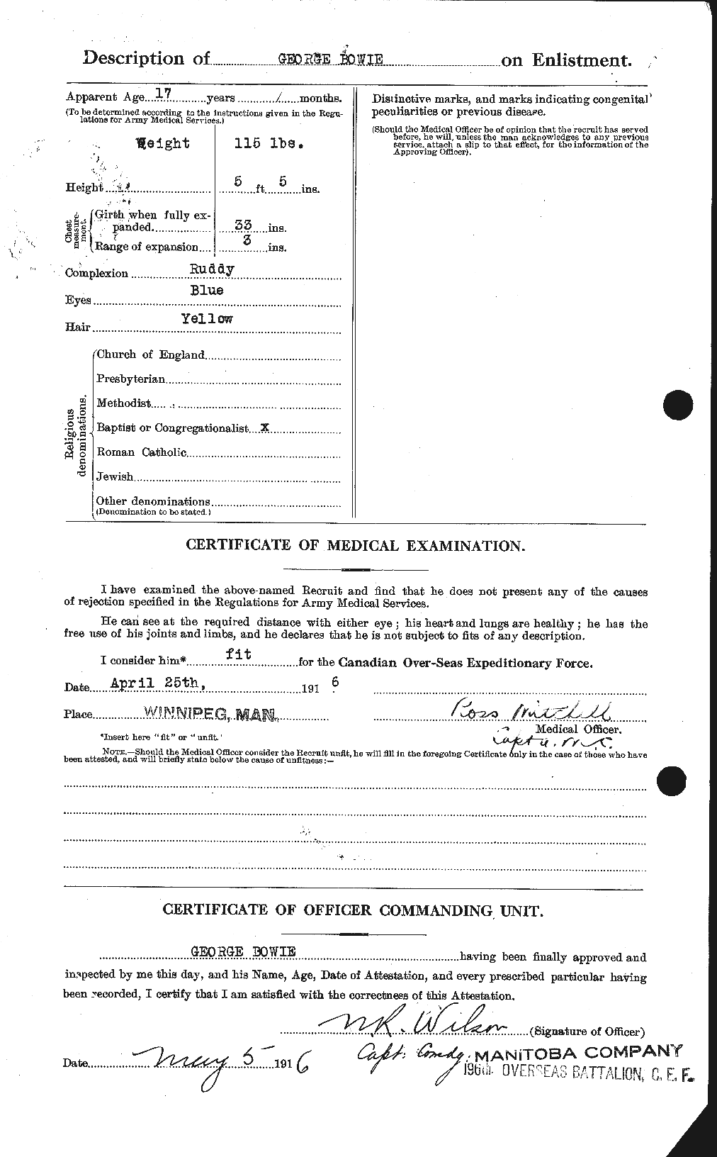 Personnel Records of the First World War - CEF 253711b