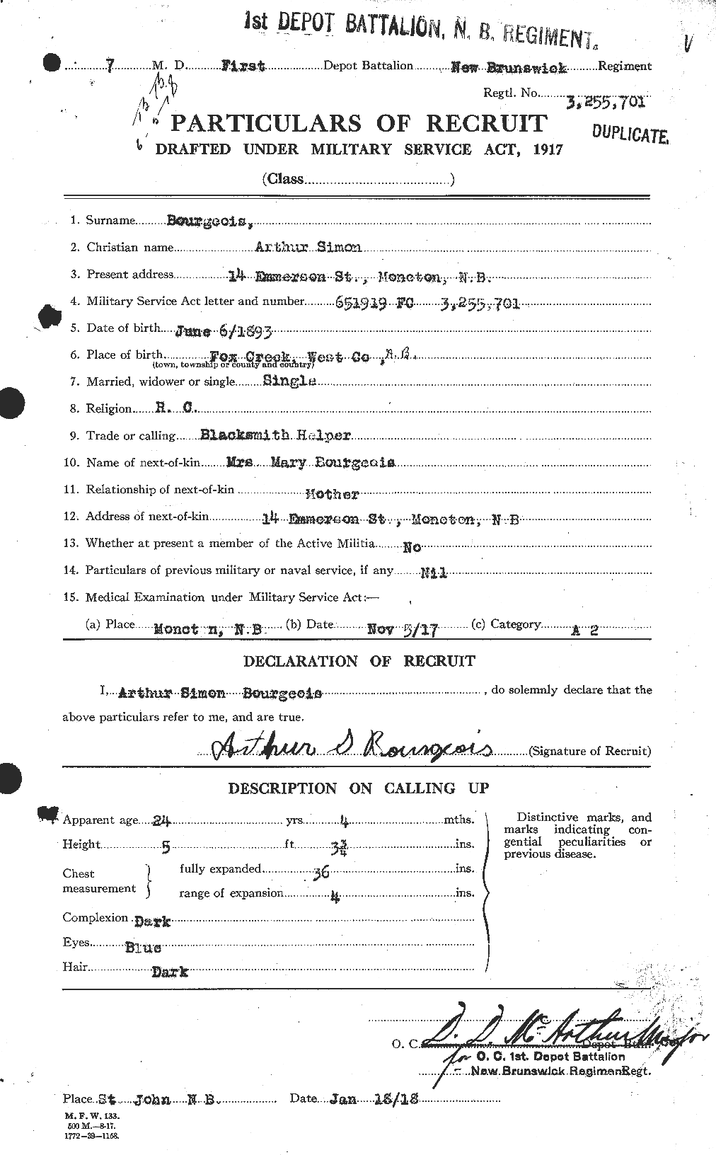 Personnel Records of the First World War - CEF 253880a