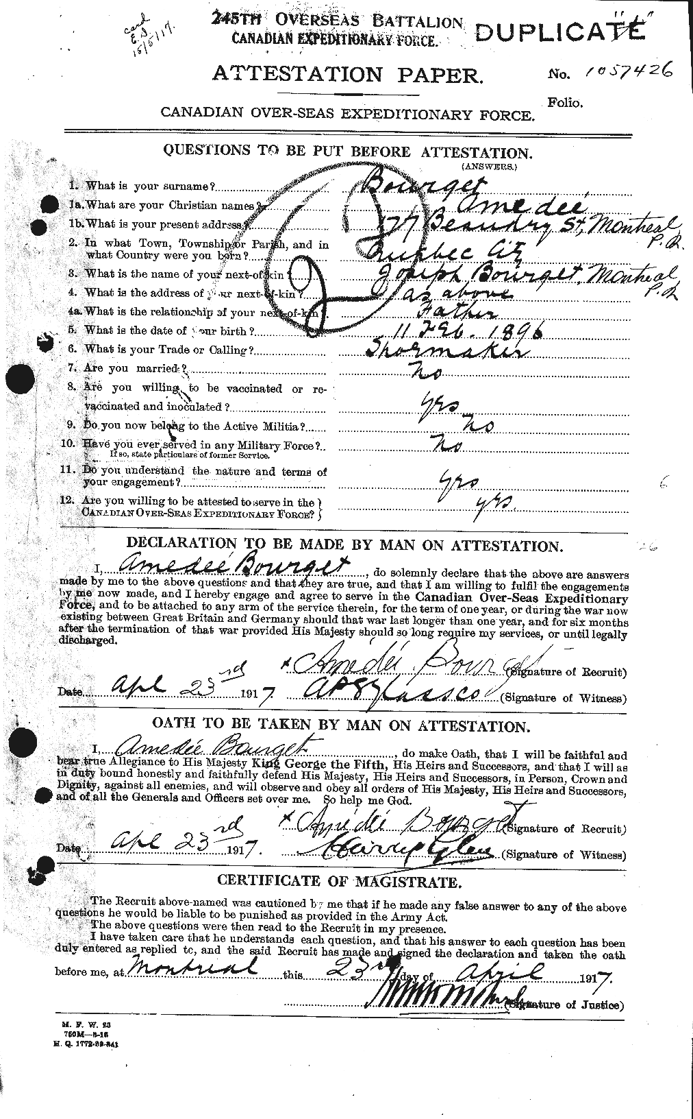 Personnel Records of the First World War - CEF 253949a