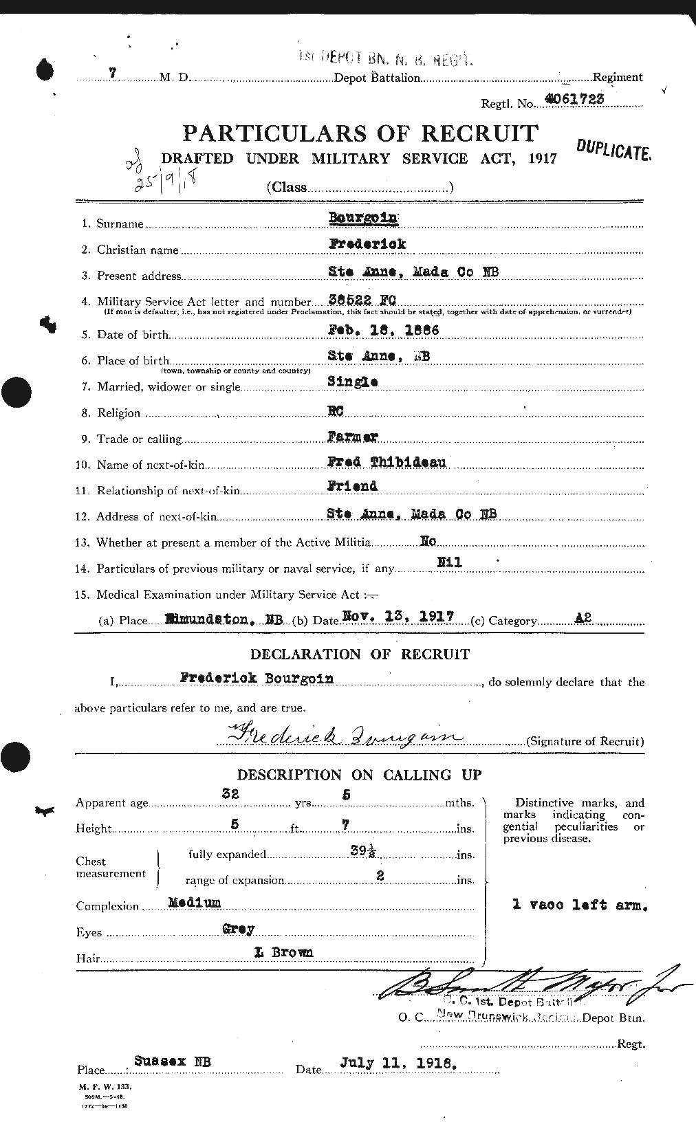 Personnel Records of the First World War - CEF 254005a