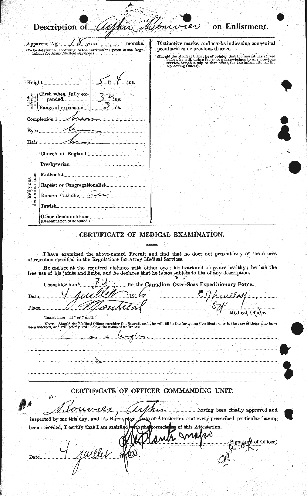 Personnel Records of the First World War - CEF 254351b