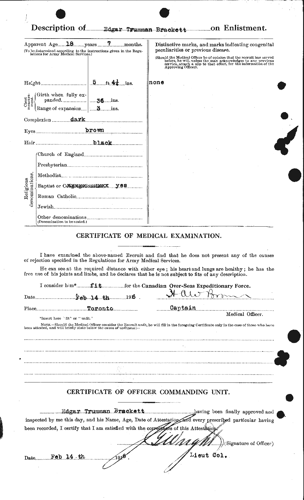 Personnel Records of the First World War - CEF 254732b