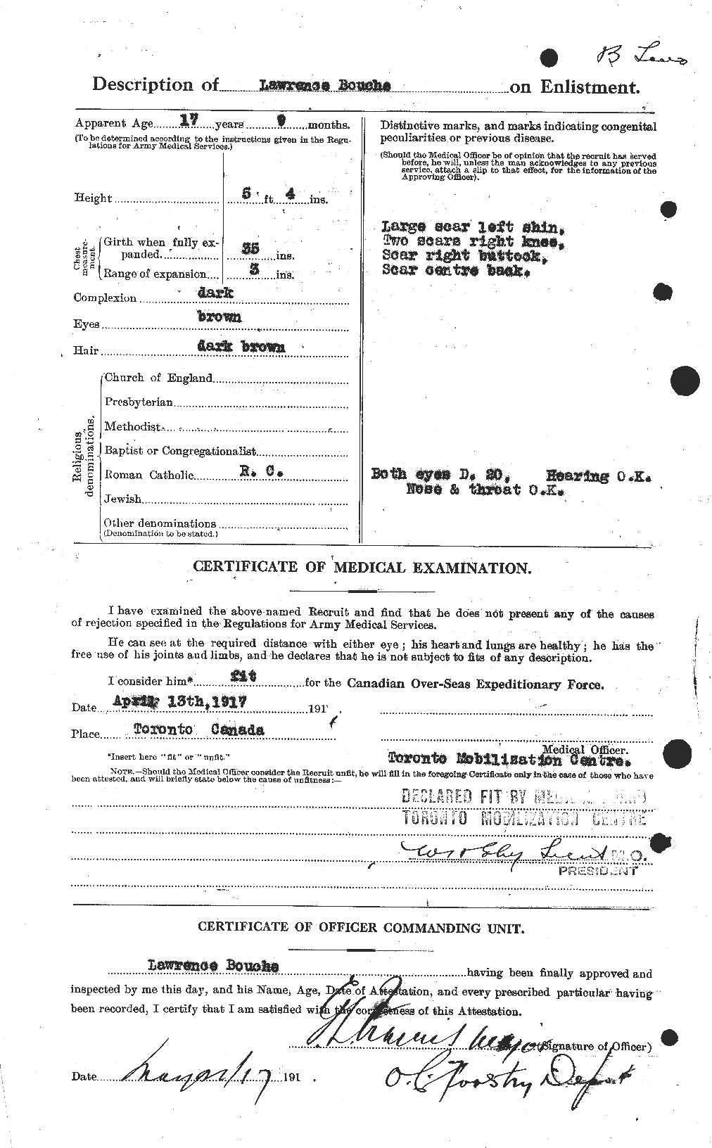 Personnel Records of the First World War - CEF 254957b