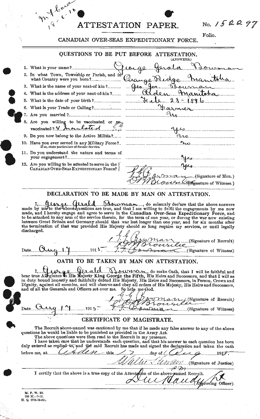 Personnel Records of the First World War - CEF 255059a
