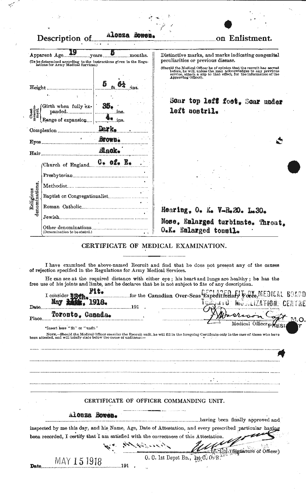Personnel Records of the First World War - CEF 255350b