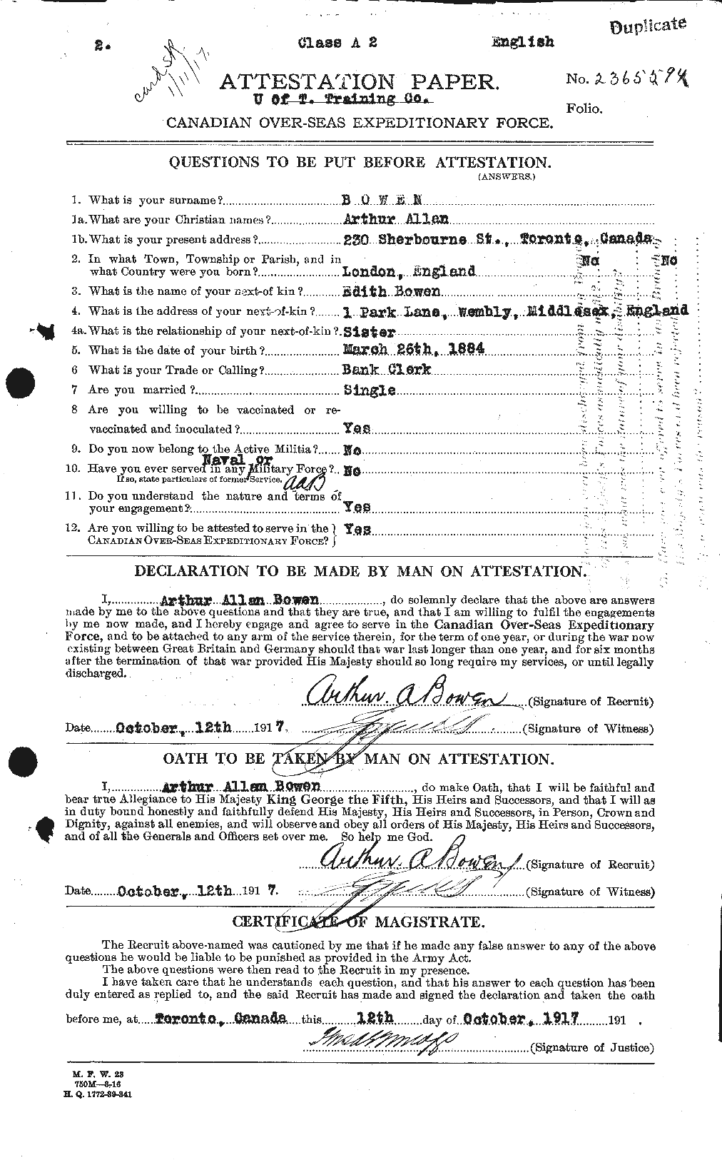 Personnel Records of the First World War - CEF 255355a