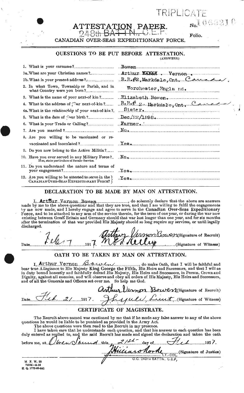 Personnel Records of the First World War - CEF 255356a