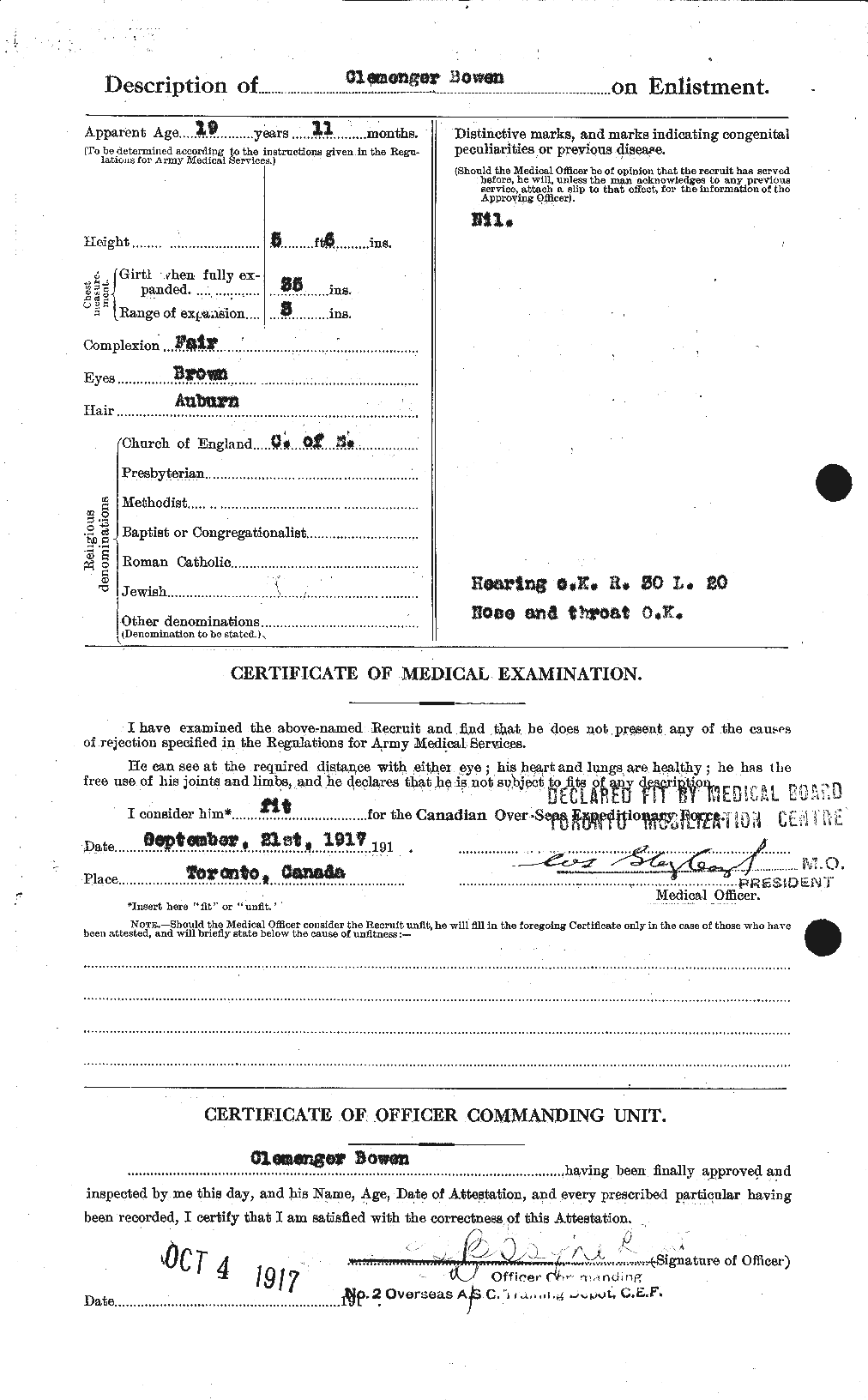 Personnel Records of the First World War - CEF 255369b