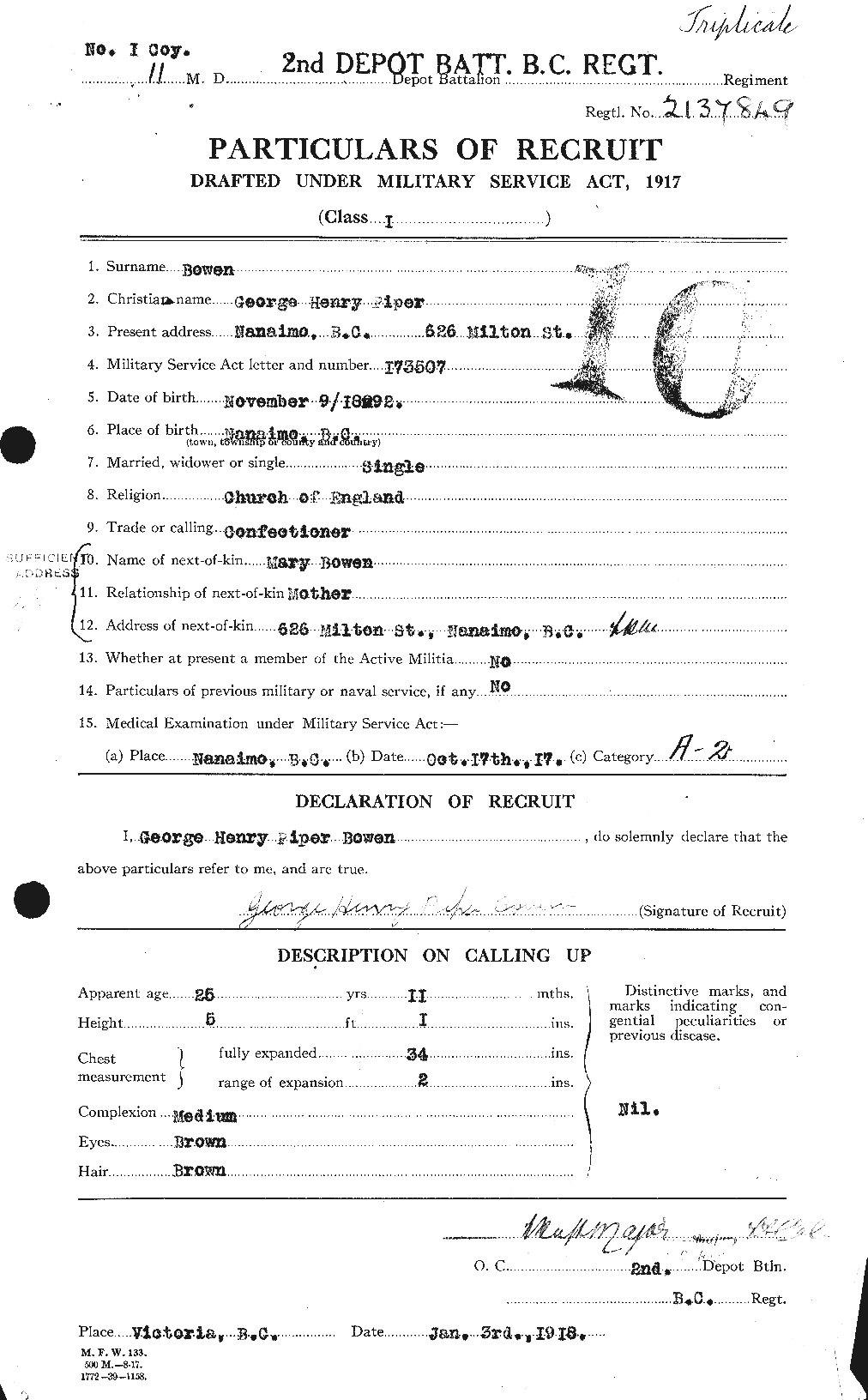 Personnel Records of the First World War - CEF 255400a