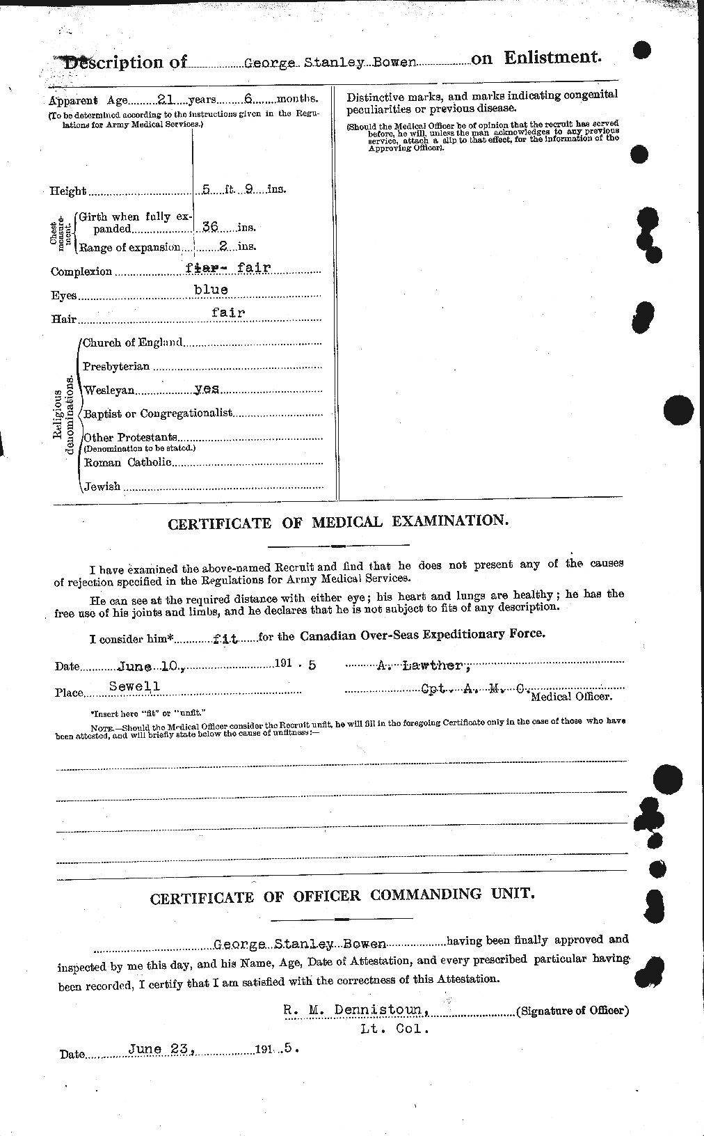 Personnel Records of the First World War - CEF 255402b