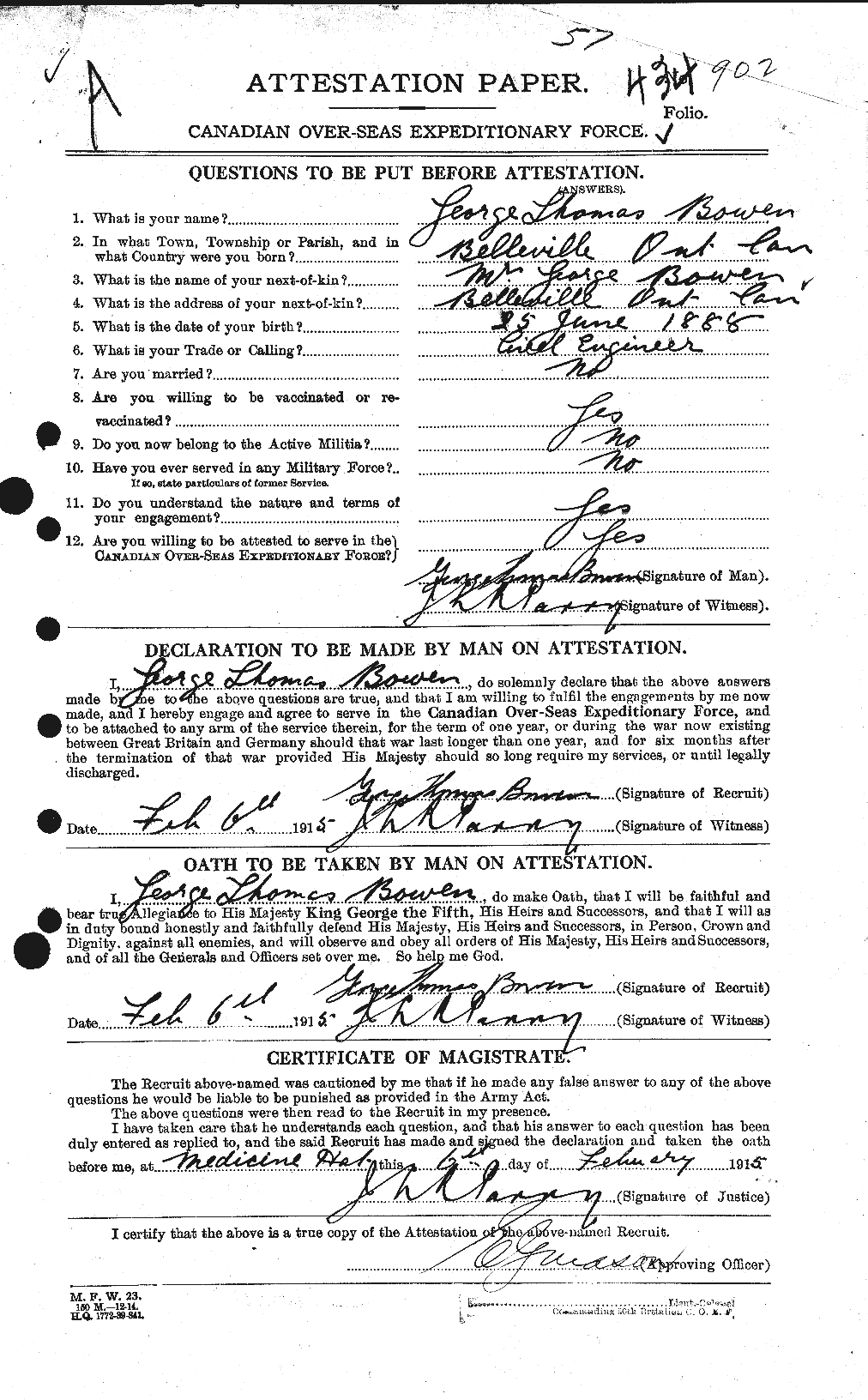 Personnel Records of the First World War - CEF 255403a