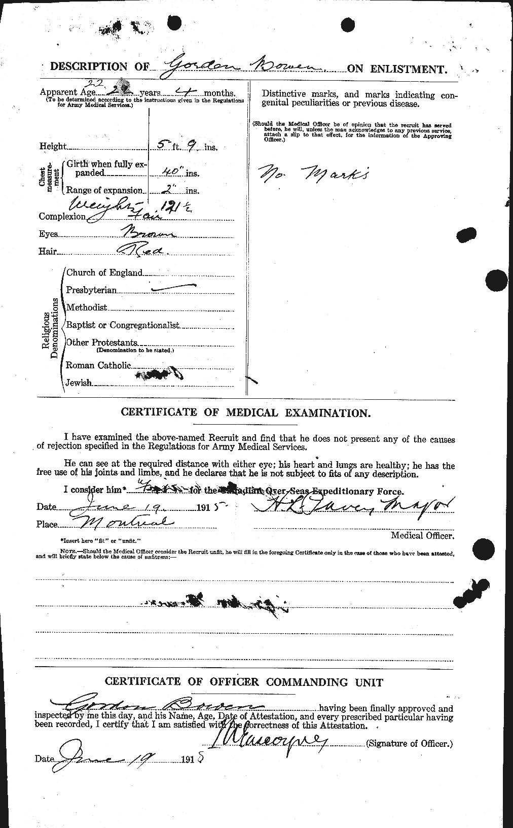 Personnel Records of the First World War - CEF 255405b