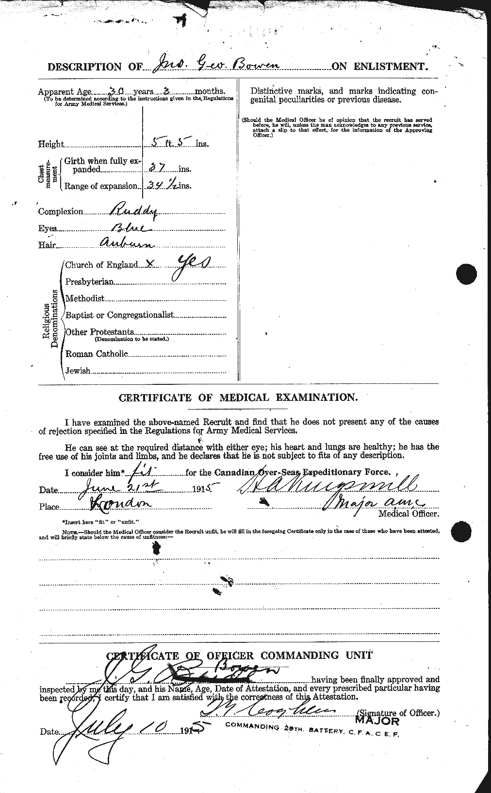 Personnel Records of the First World War - CEF 255438b