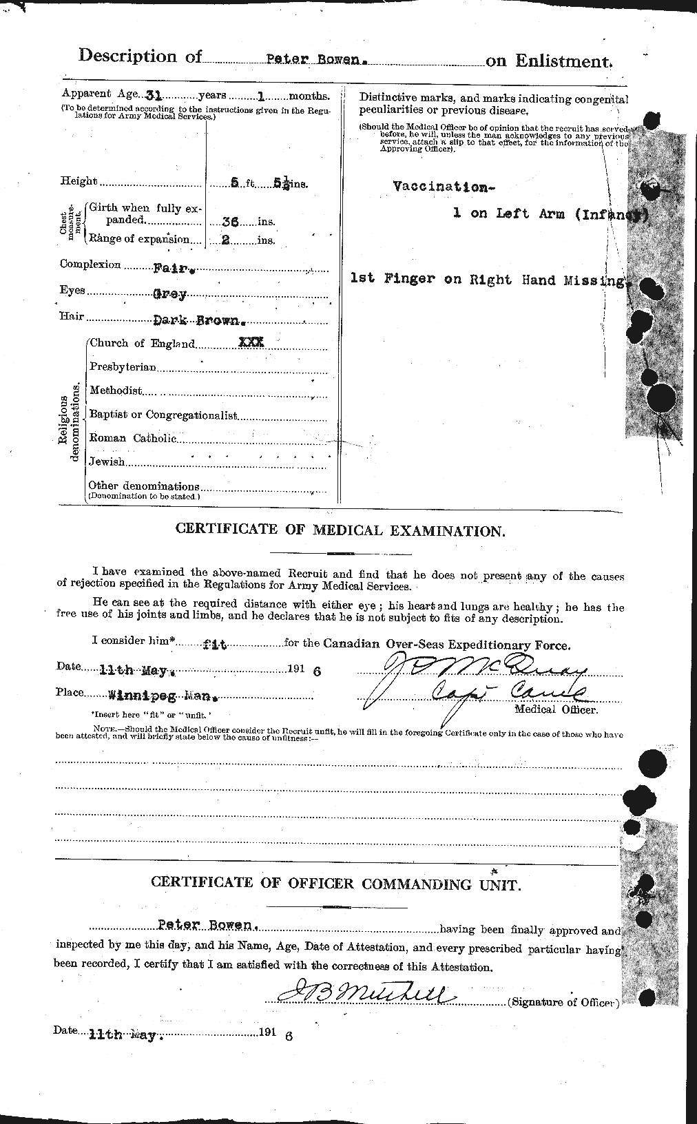 Personnel Records of the First World War - CEF 255454b