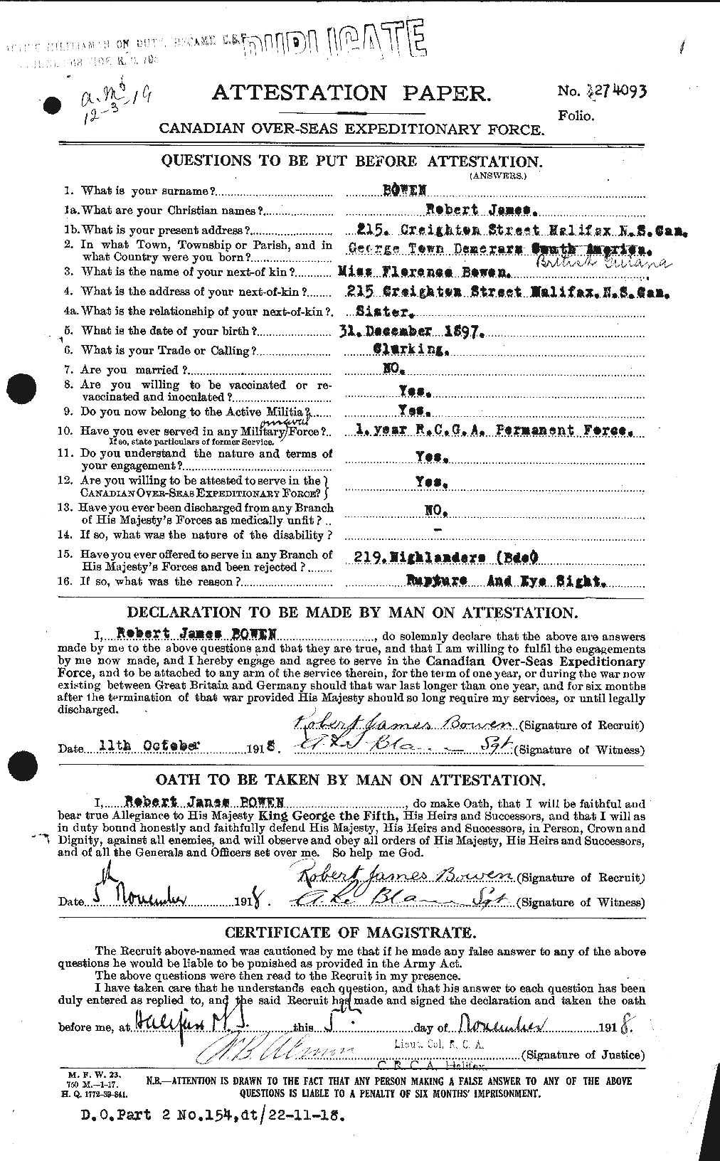 Personnel Records of the First World War - CEF 255465a