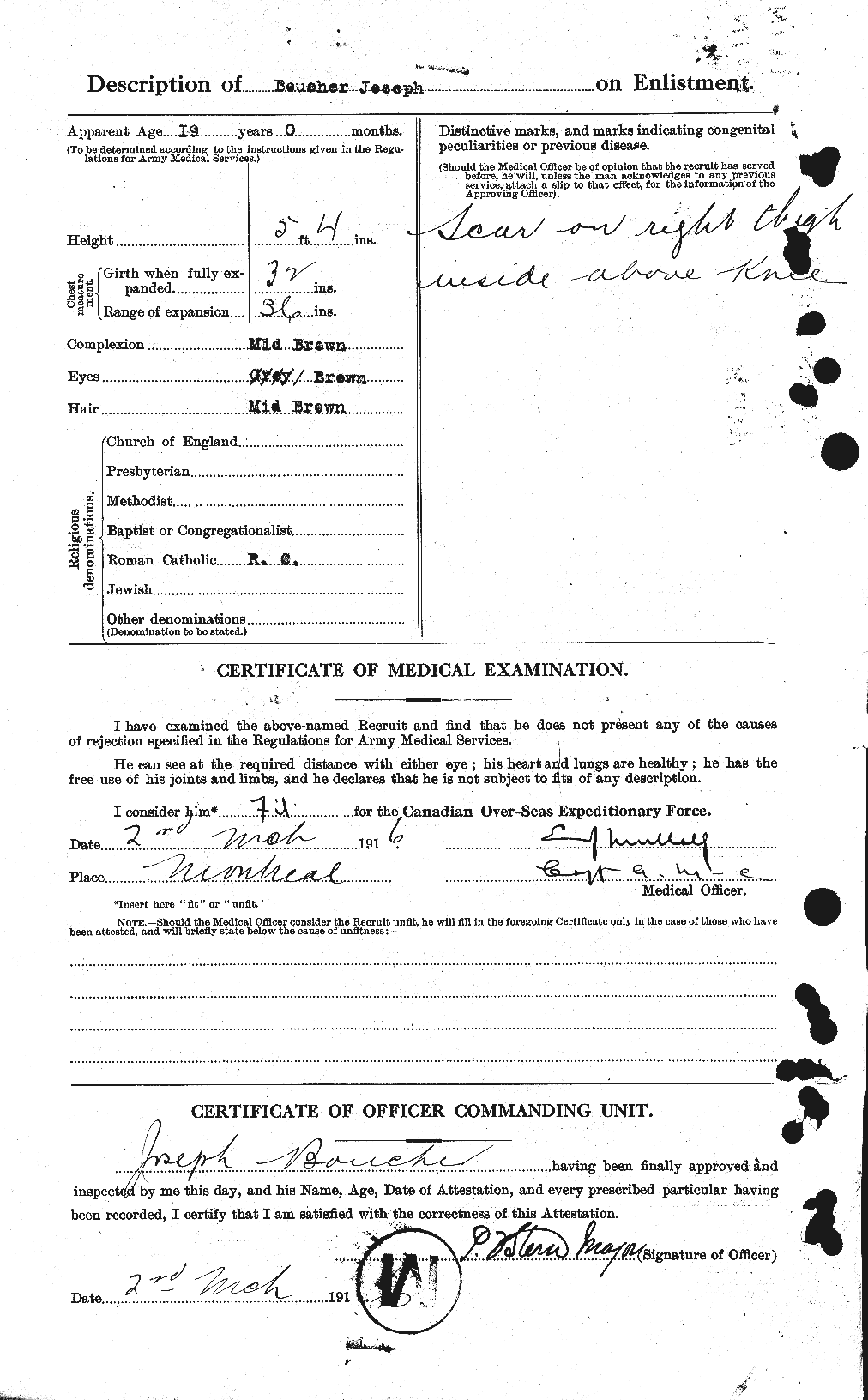 Personnel Records of the First World War - CEF 255509b
