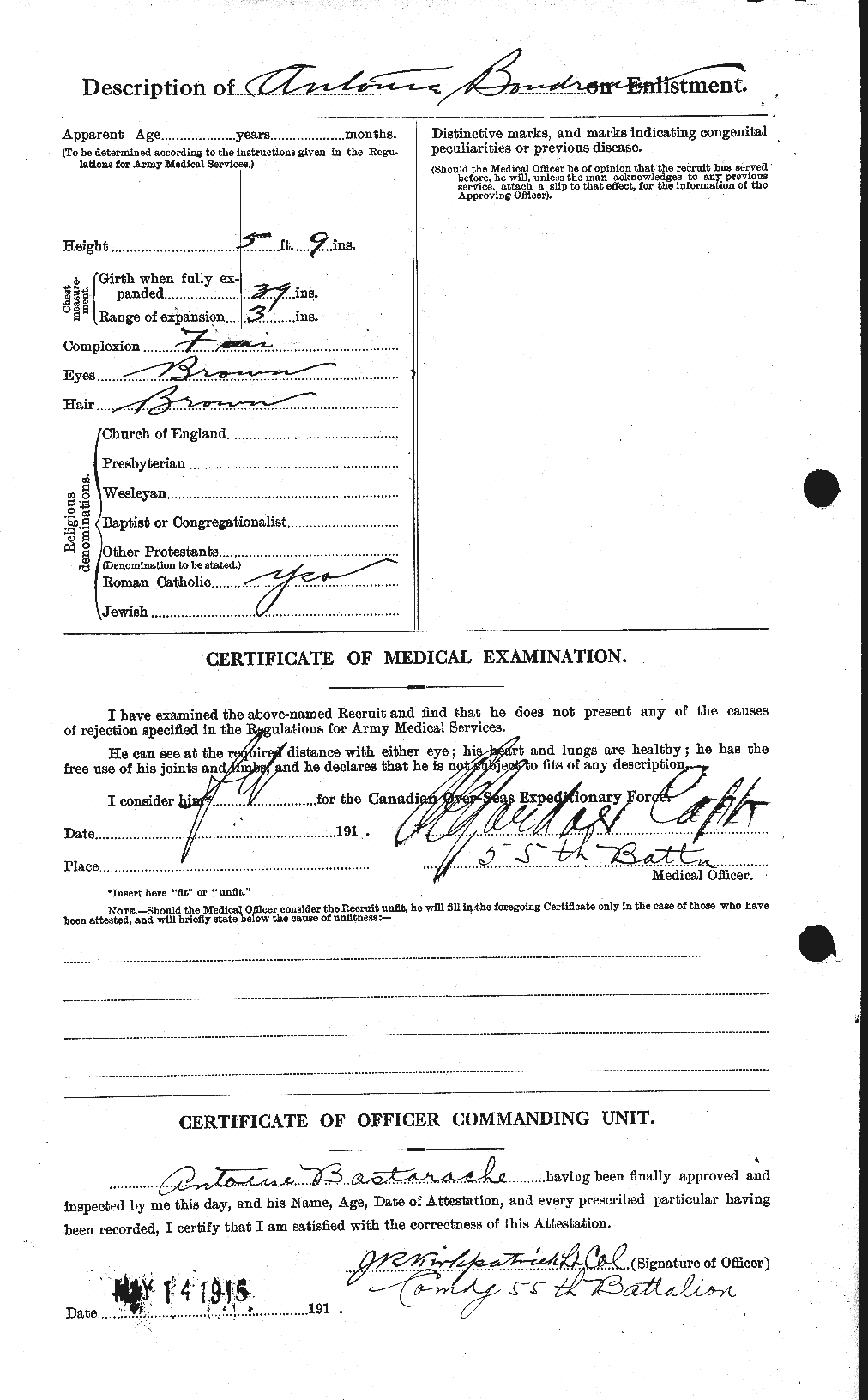 Personnel Records of the First World War - CEF 255670b