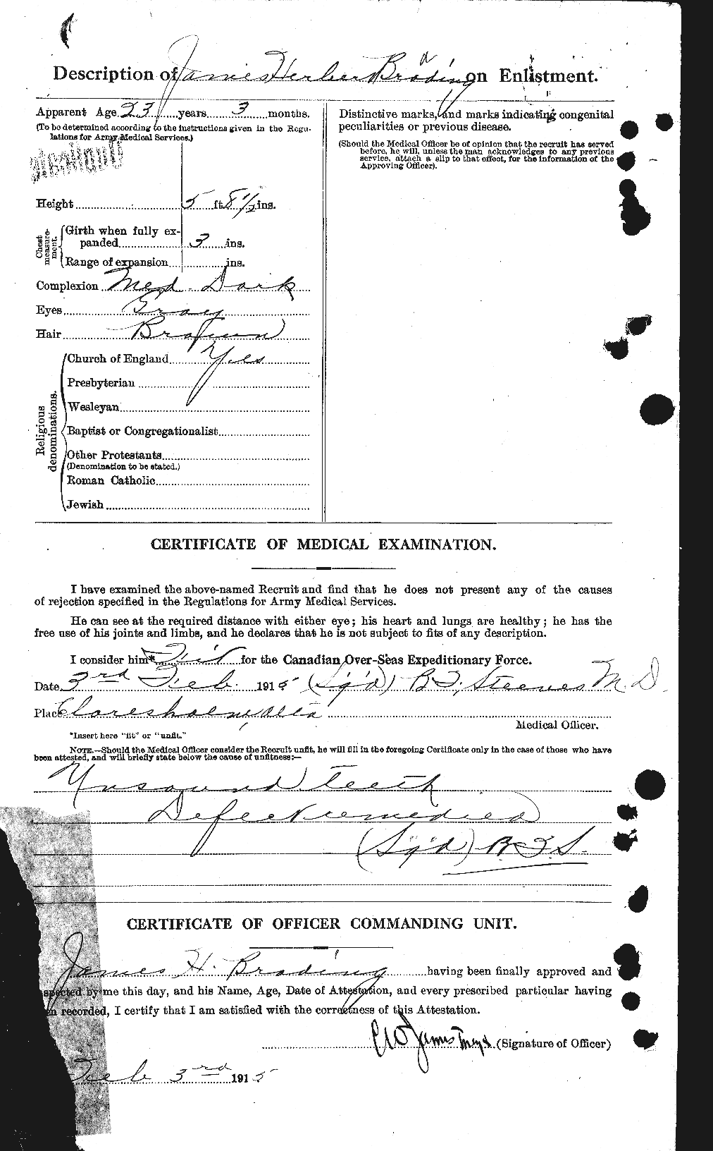 Personnel Records of the First World War - CEF 256871b