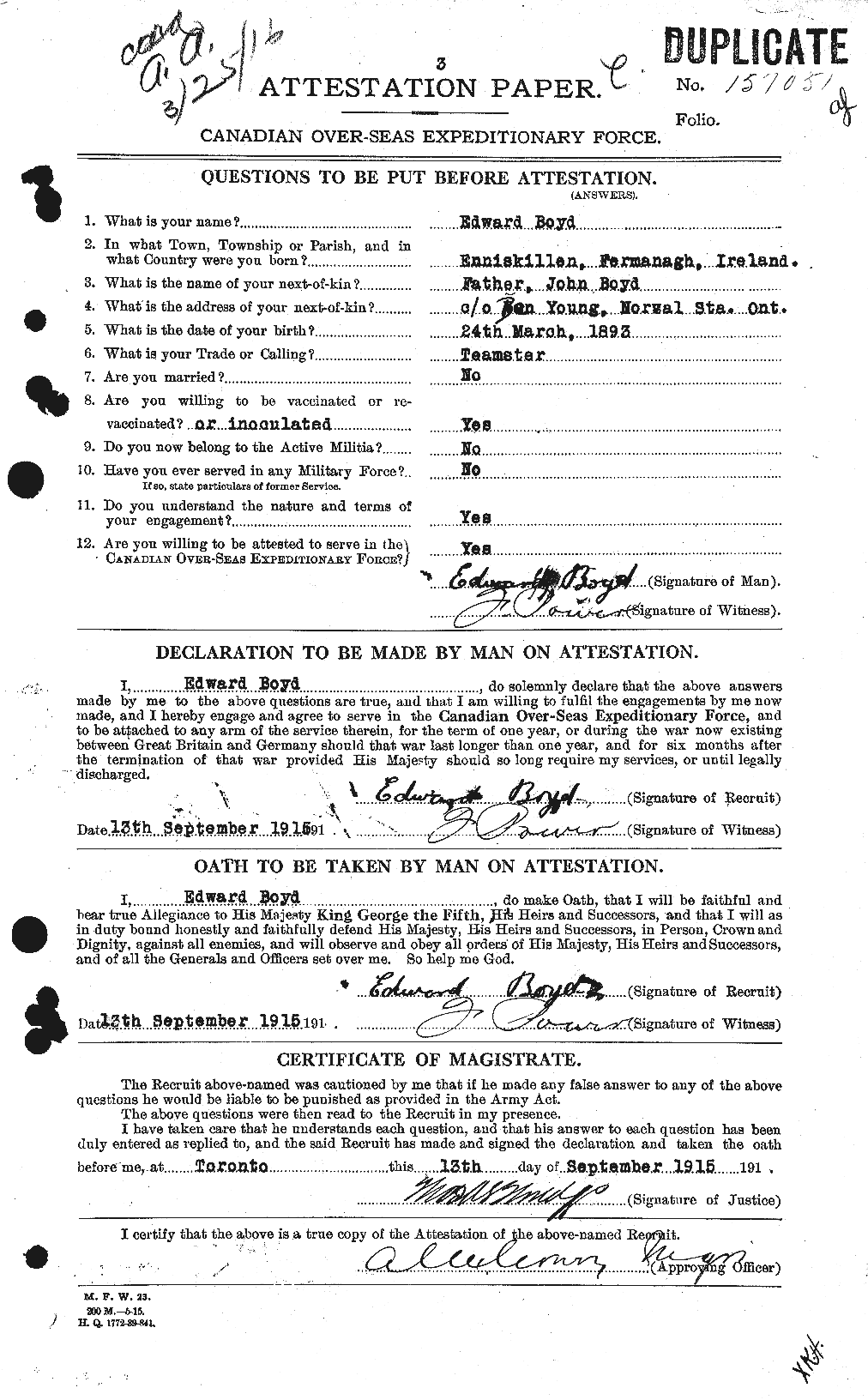 Personnel Records of the First World War - CEF 256959a