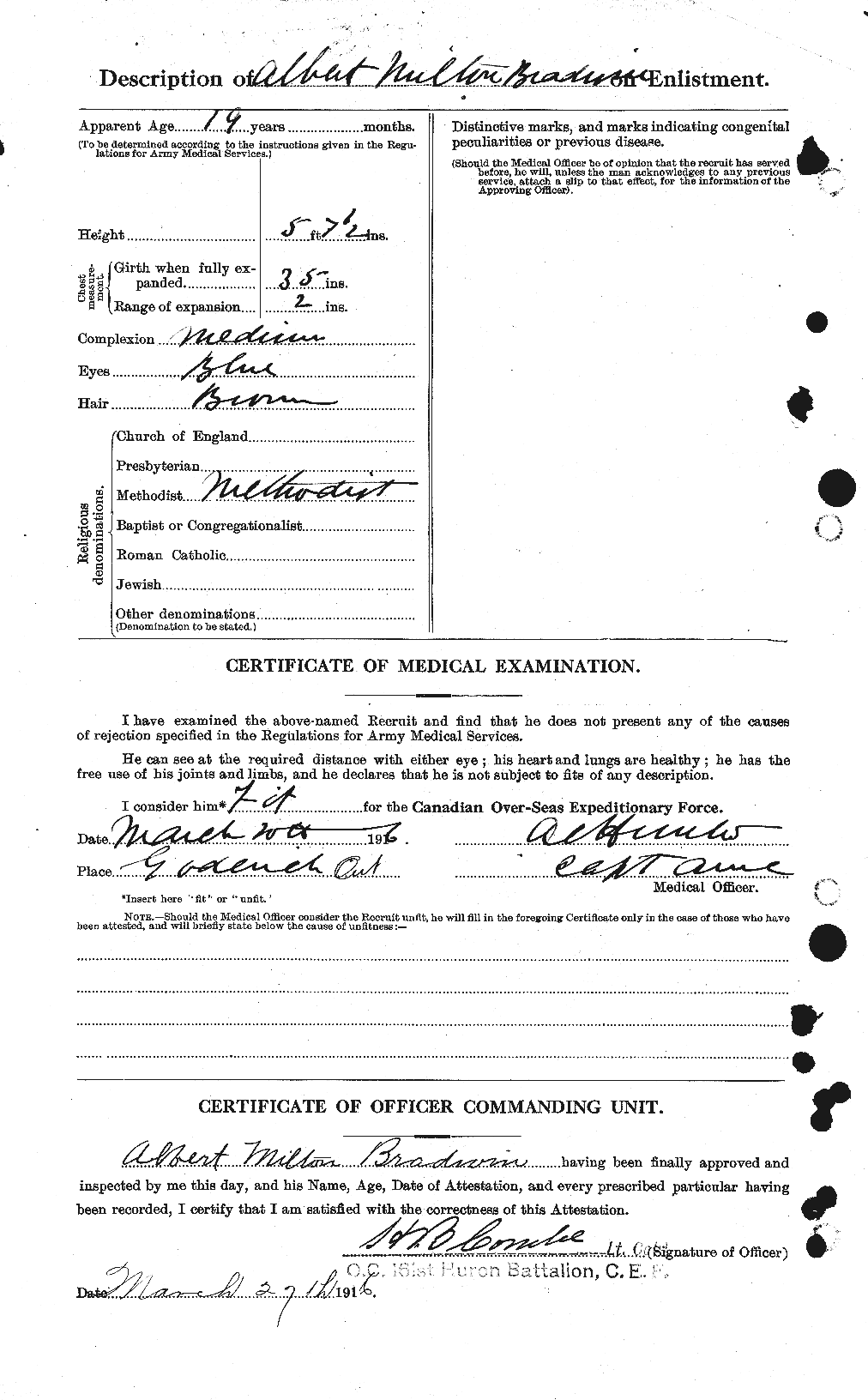 Personnel Records of the First World War - CEF 257103b