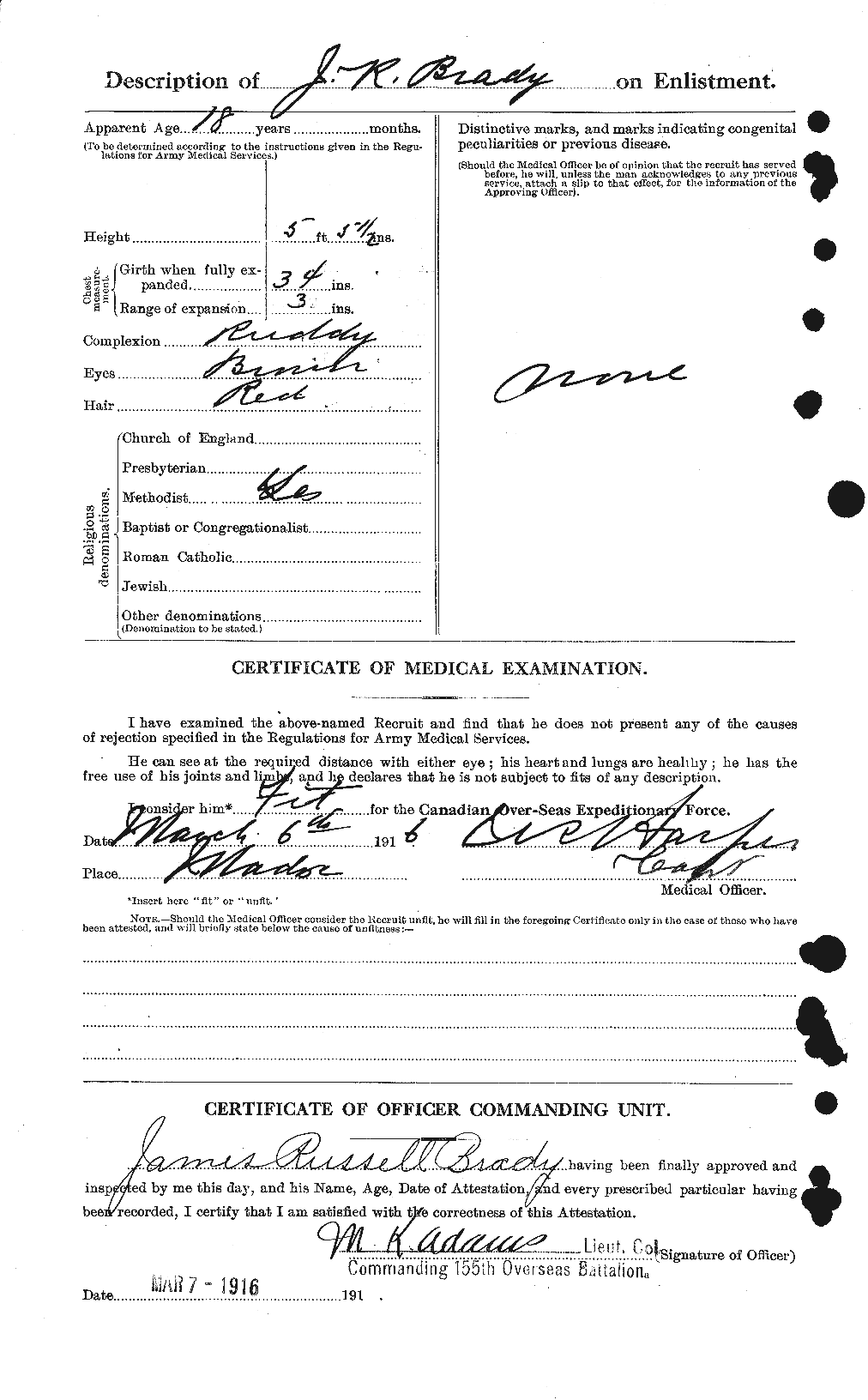 Personnel Records of the First World War - CEF 257188b