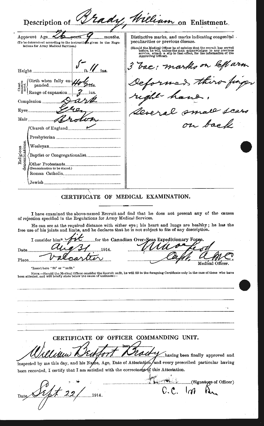 Personnel Records of the First World War - CEF 257268b