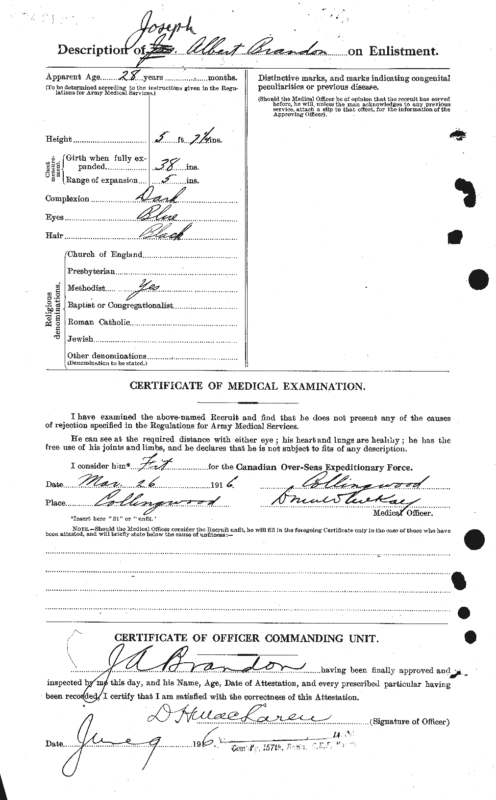 Personnel Records of the First World War - CEF 257675b