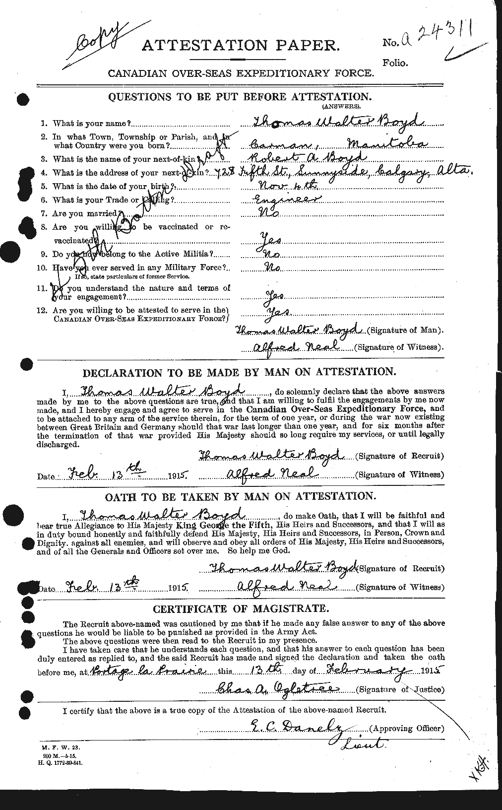 Personnel Records of the First World War - CEF 257904a