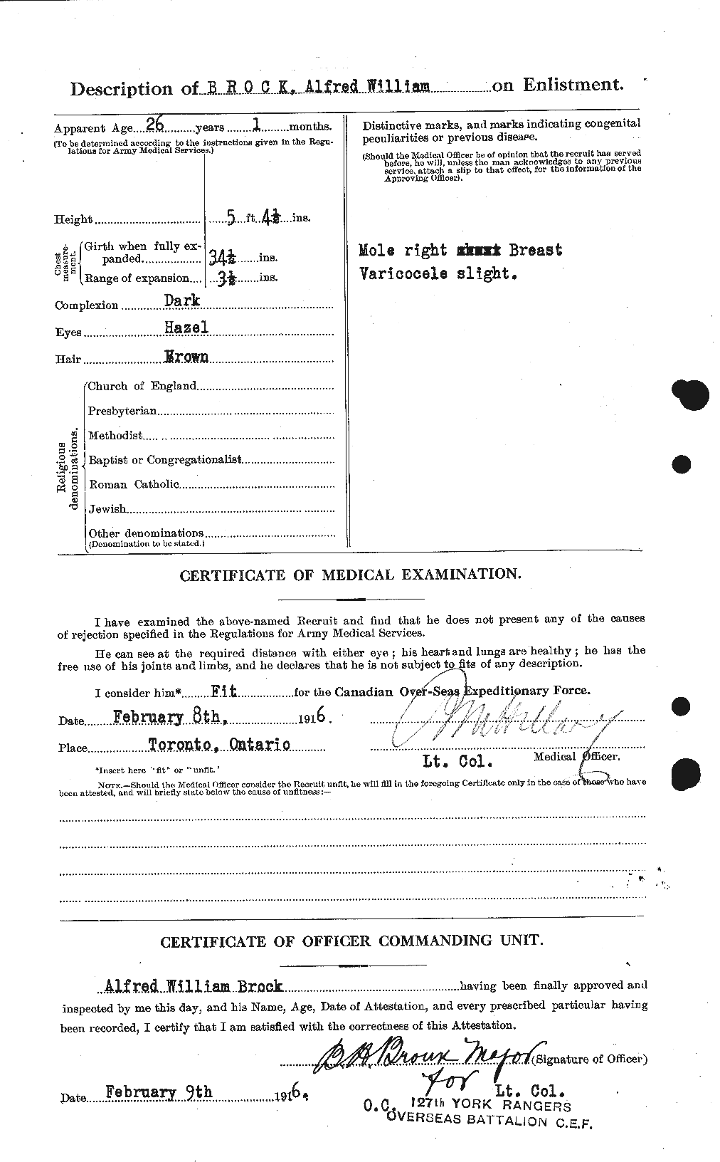 Personnel Records of the First World War - CEF 258170b