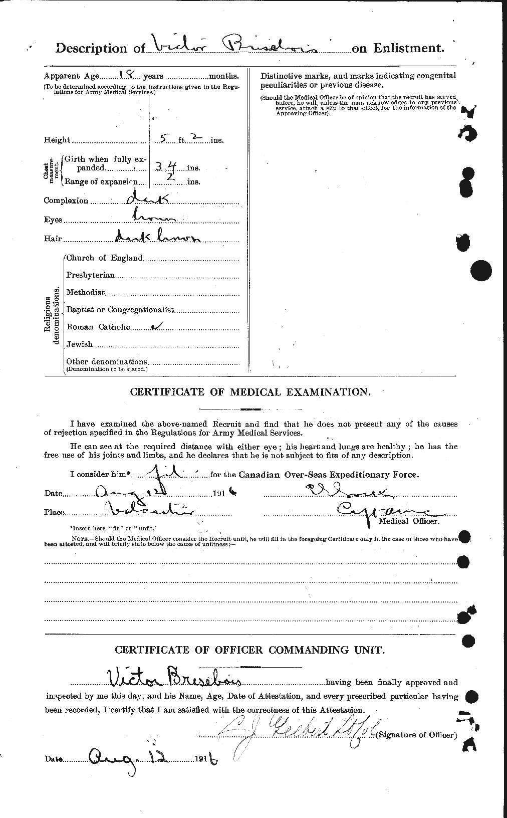 Personnel Records of the First World War - CEF 259449b