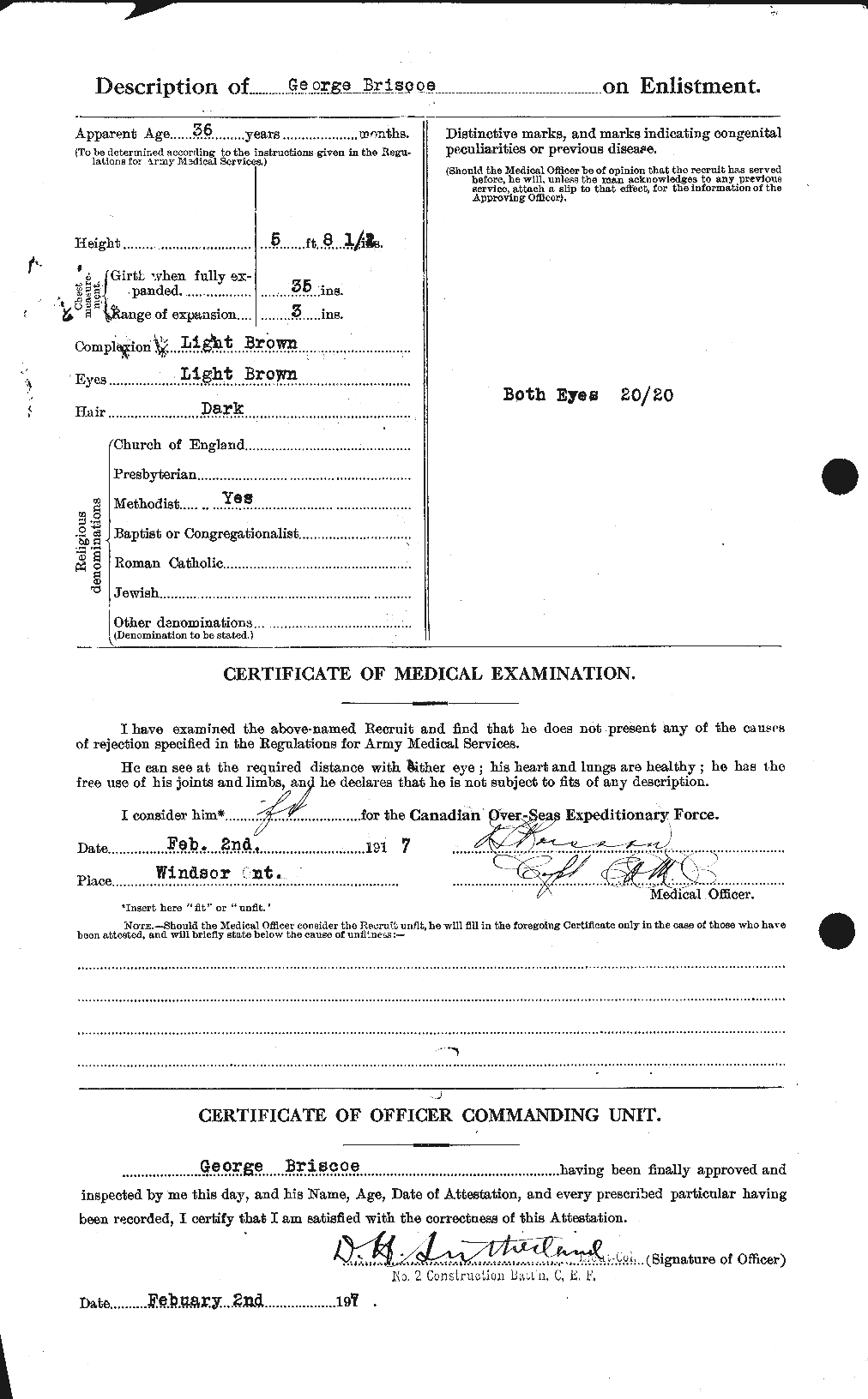 Dossiers du Personnel de la Première Guerre mondiale - CEC 259472b