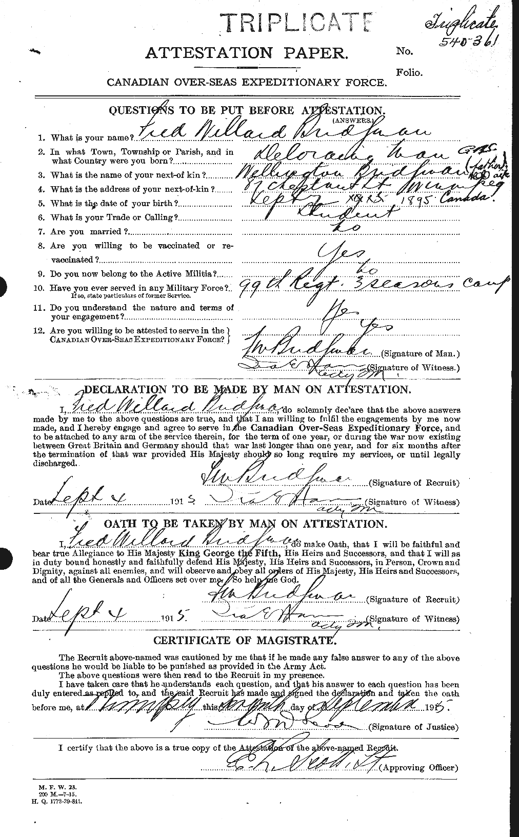 Personnel Records of the First World War - CEF 259866a