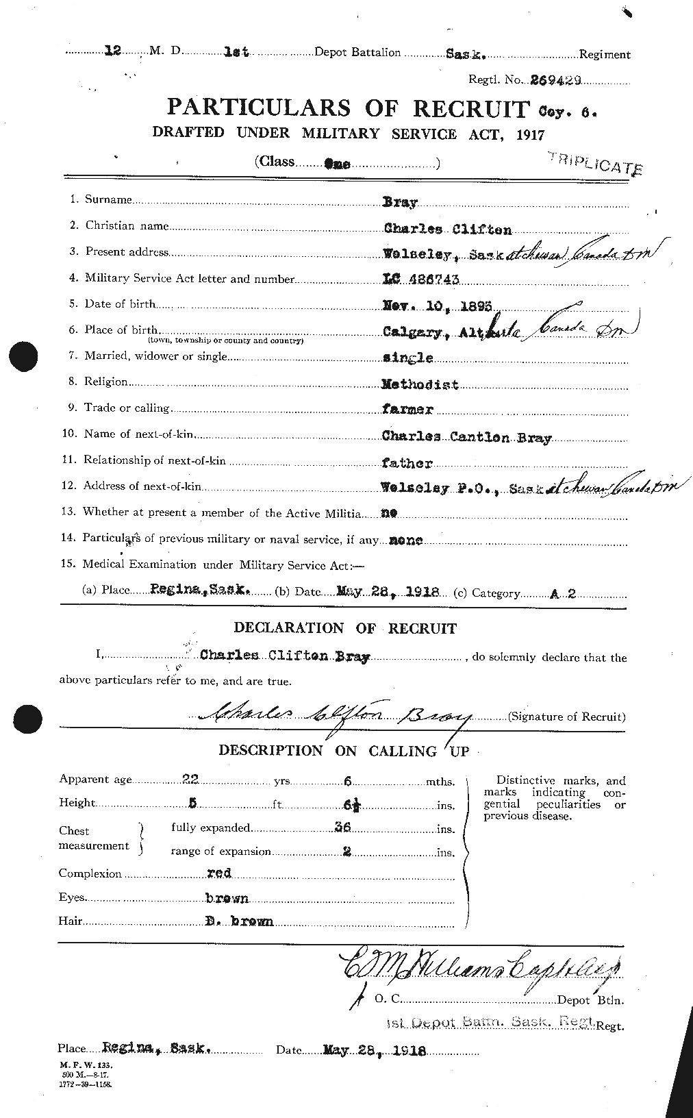 Personnel Records of the First World War - CEF 260688a