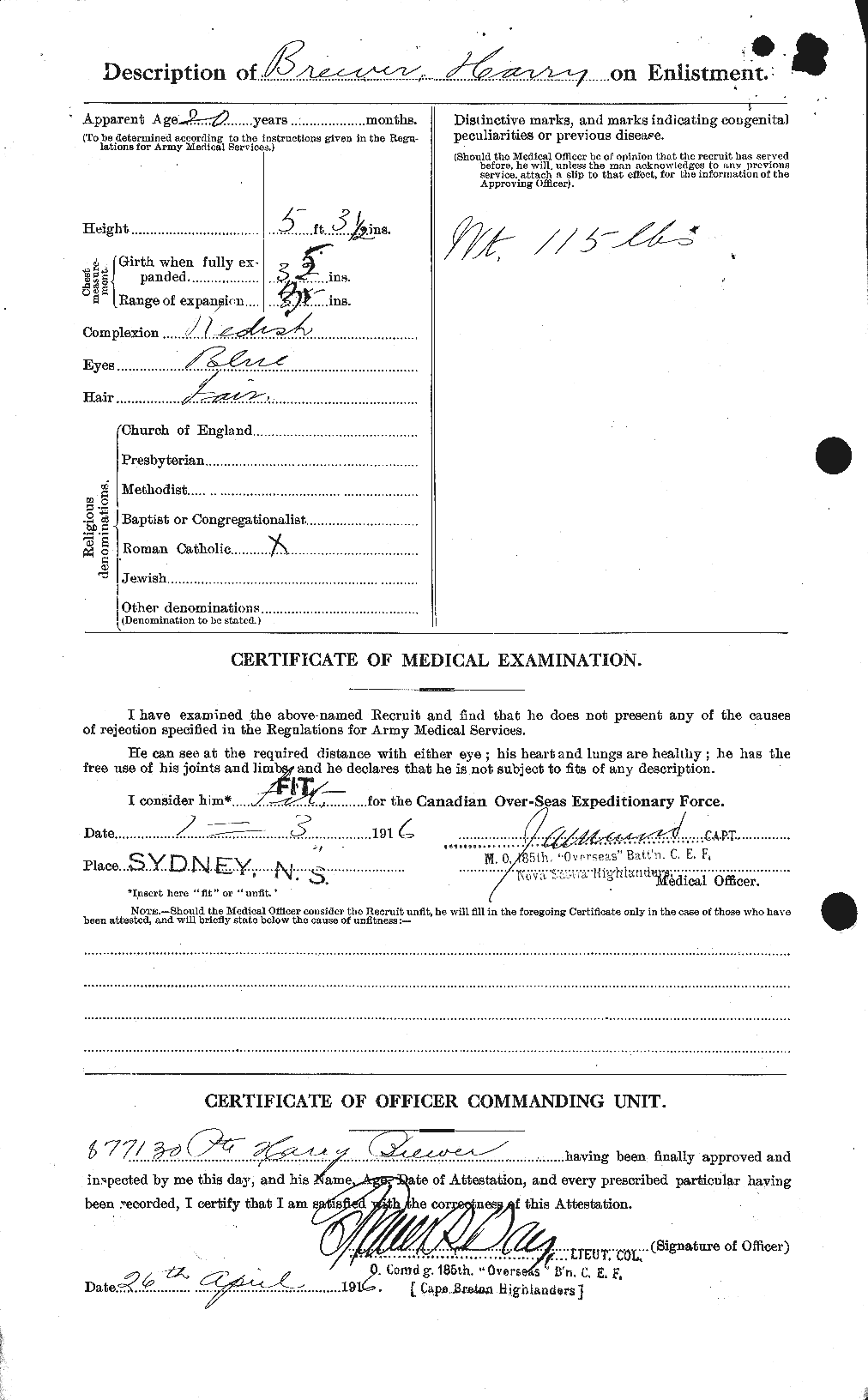 Personnel Records of the First World War - CEF 260755b