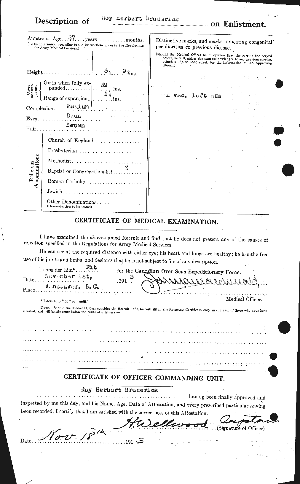 Personnel Records of the First World War - CEF 260992b