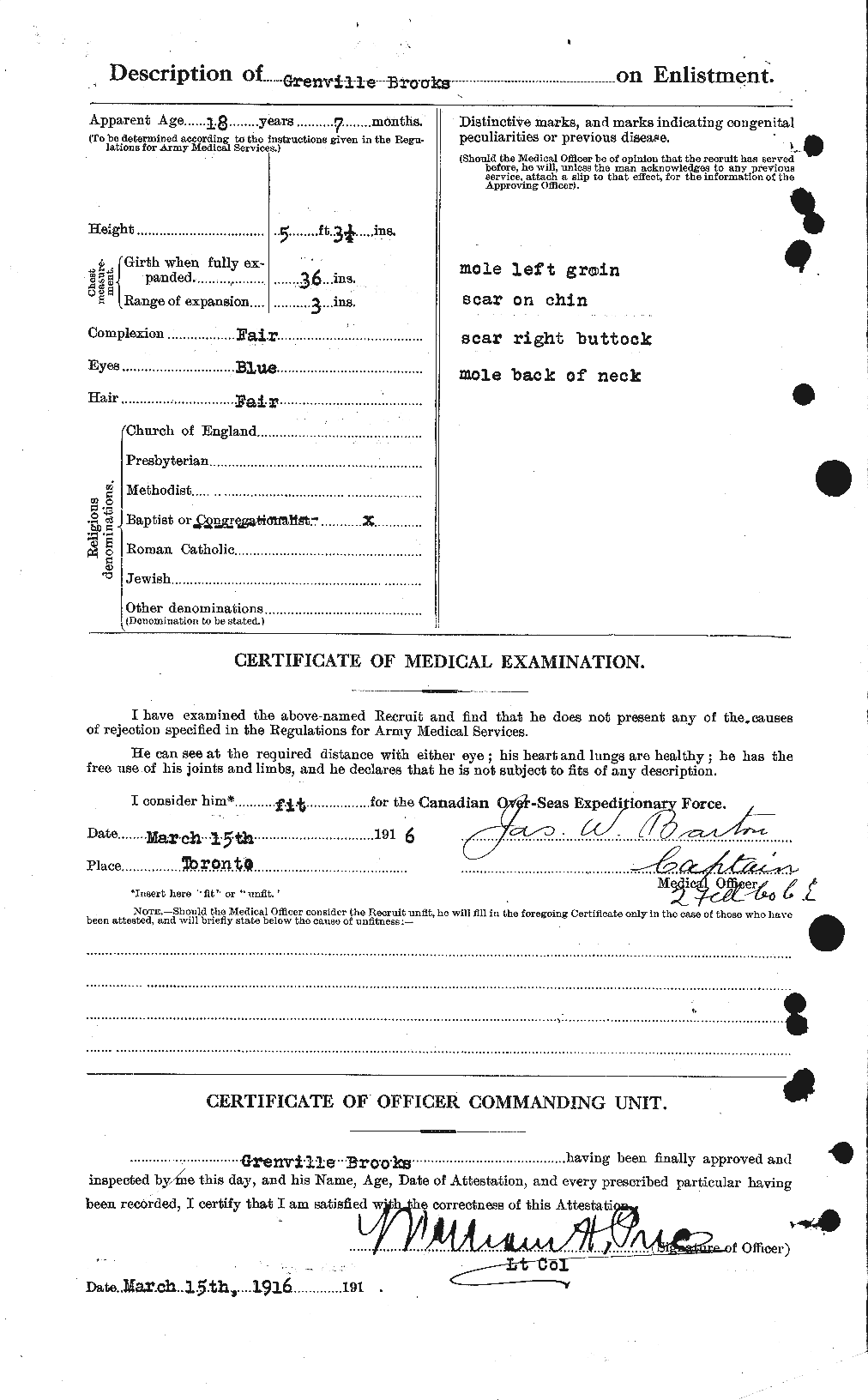 Personnel Records of the First World War - CEF 261673b