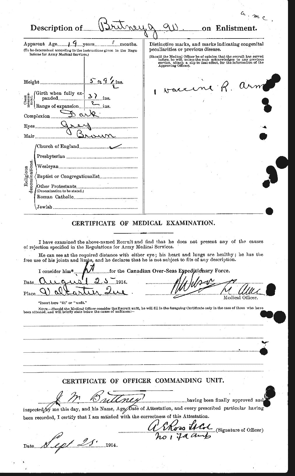 Personnel Records of the First World War - CEF 261816b