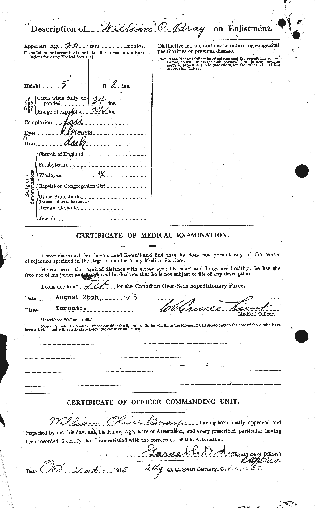 Personnel Records of the First World War - CEF 262345b