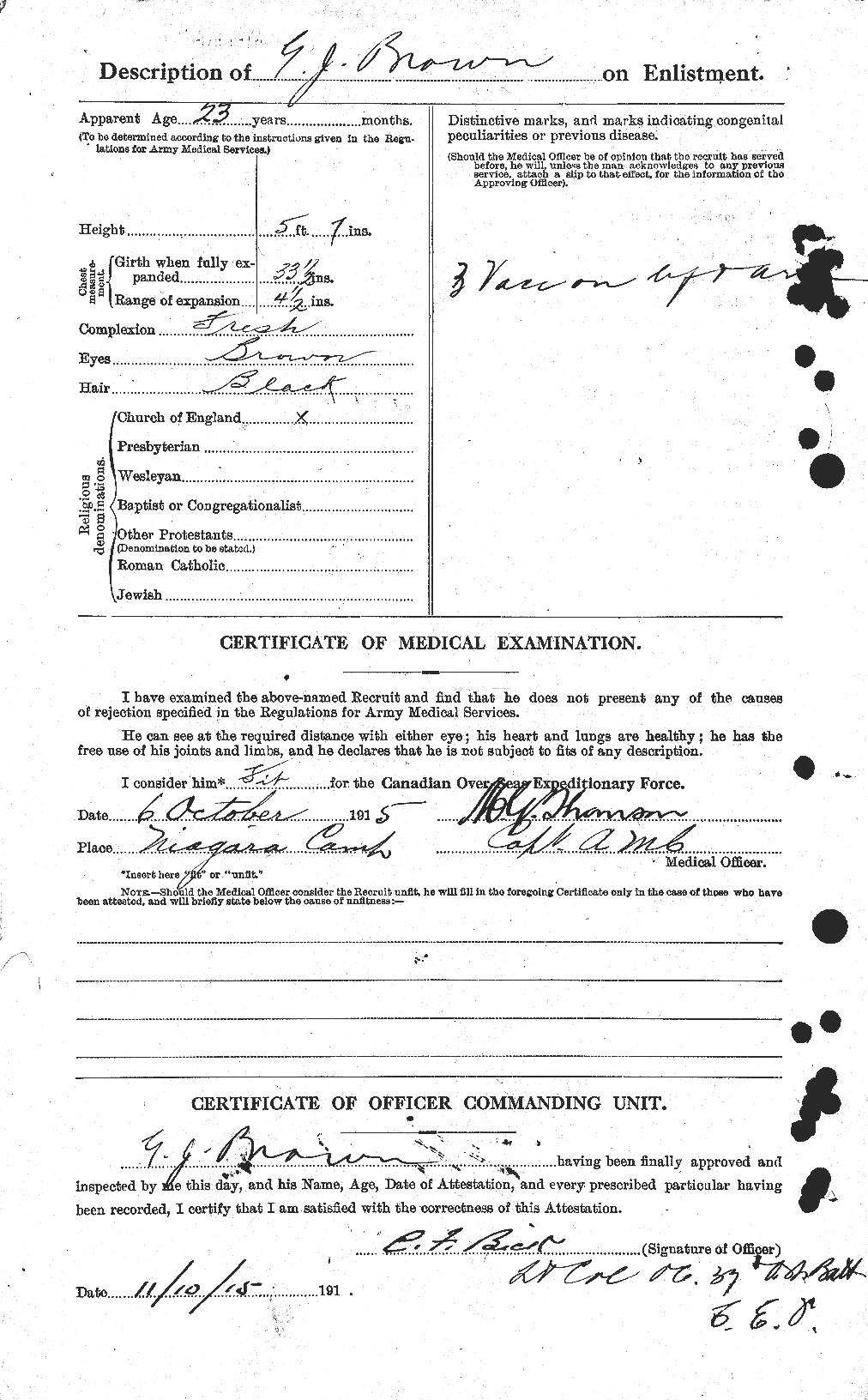 Personnel Records of the First World War - CEF 262605b